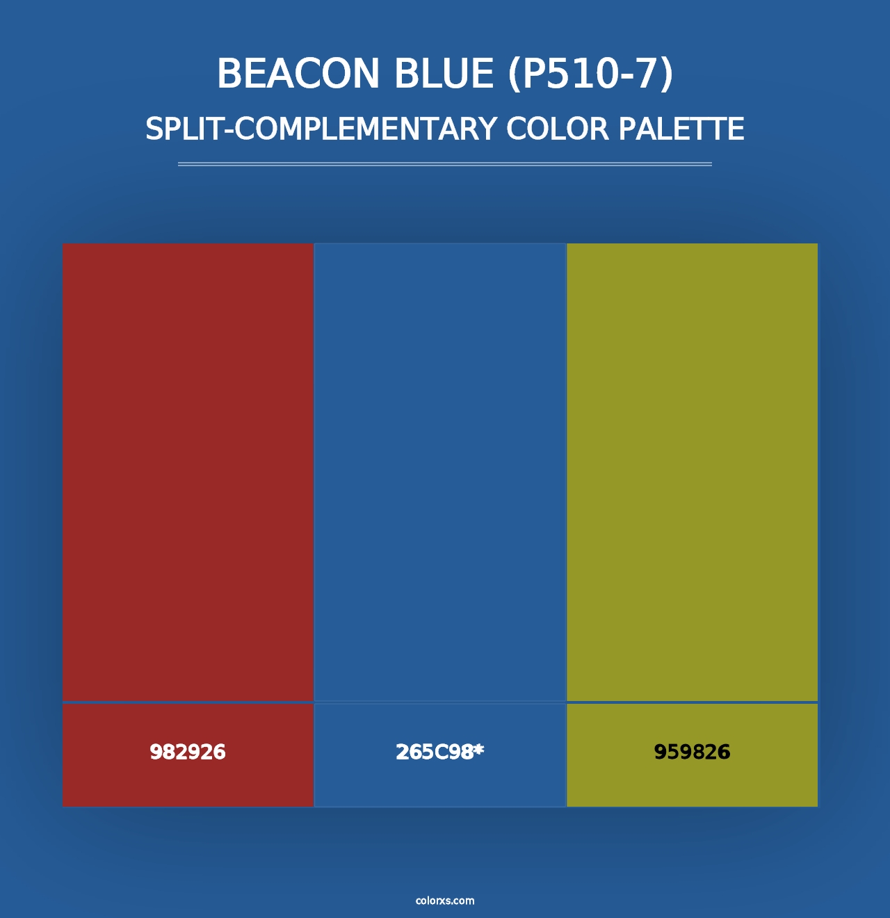 Beacon Blue (P510-7) - Split-Complementary Color Palette