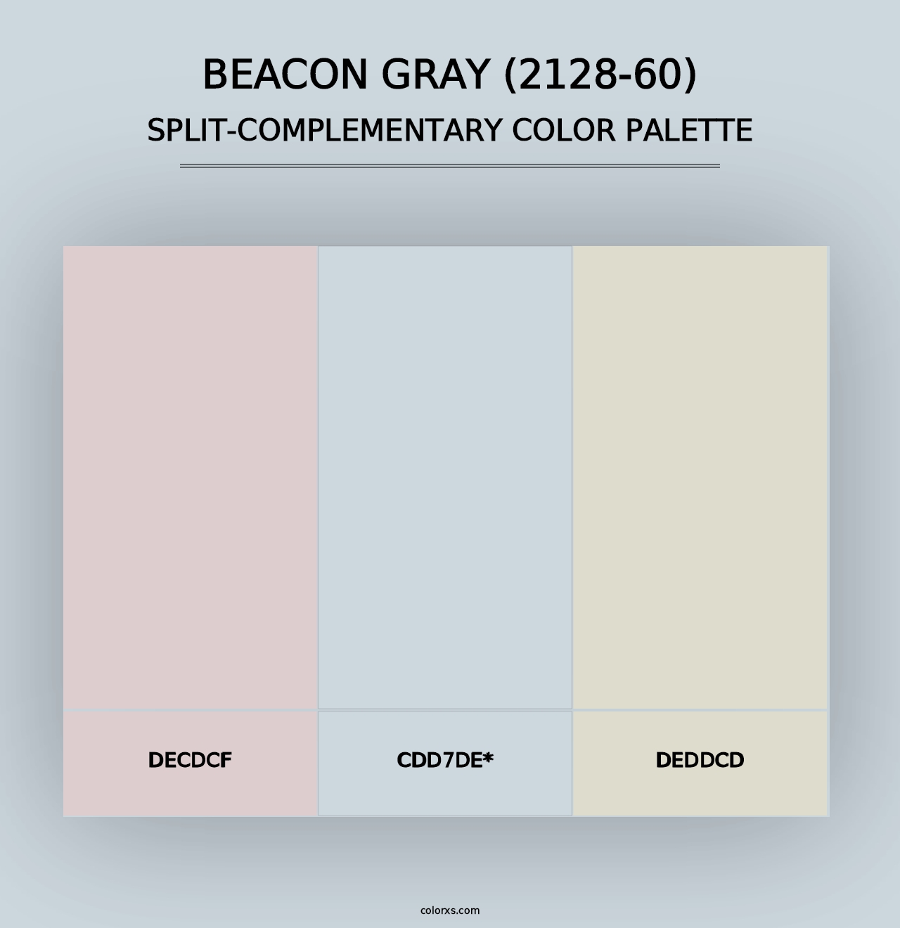 Beacon Gray (2128-60) - Split-Complementary Color Palette