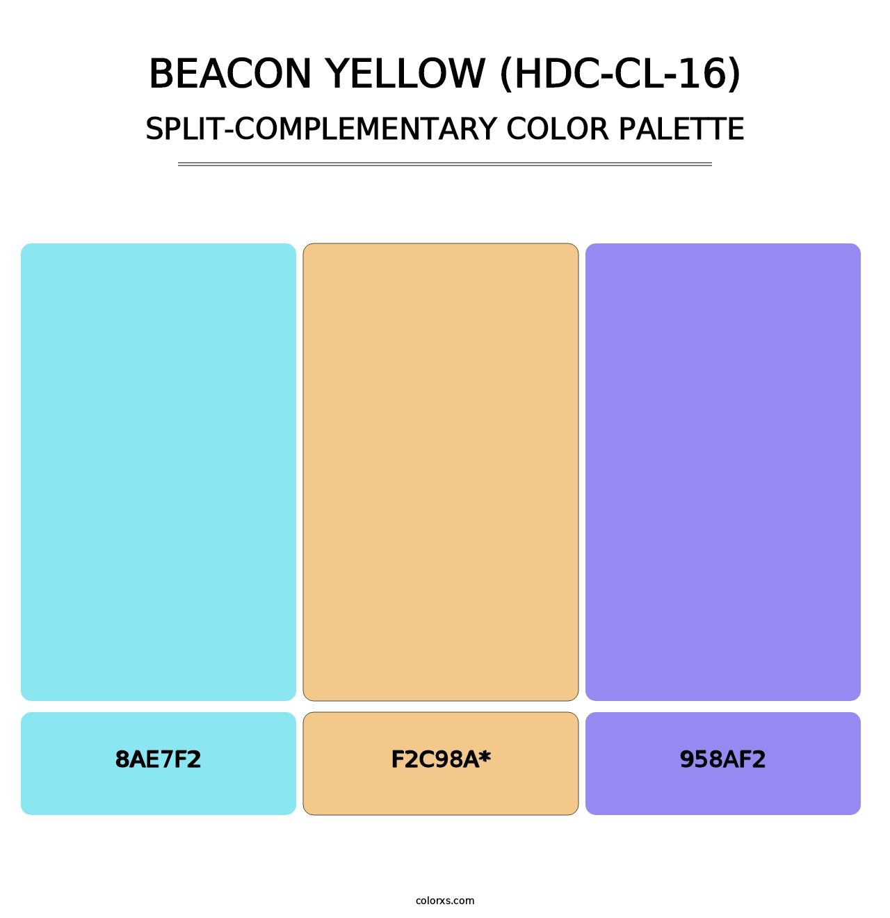 Beacon Yellow (HDC-CL-16) - Split-Complementary Color Palette