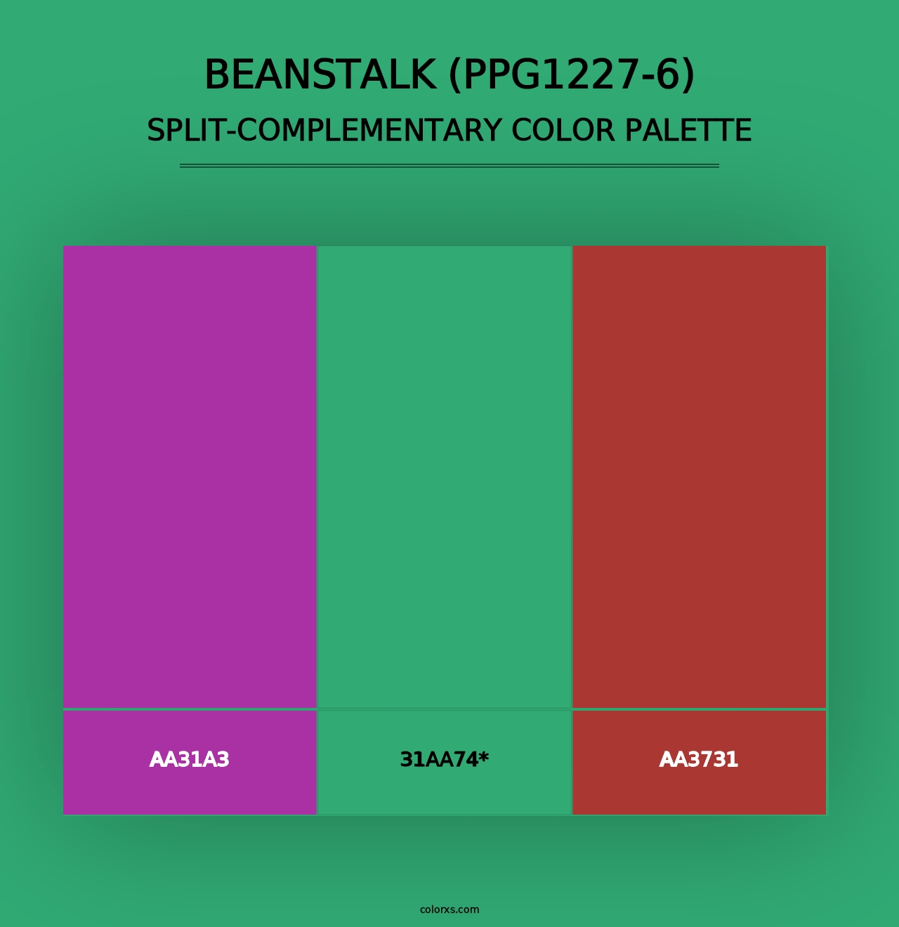 Beanstalk (PPG1227-6) - Split-Complementary Color Palette