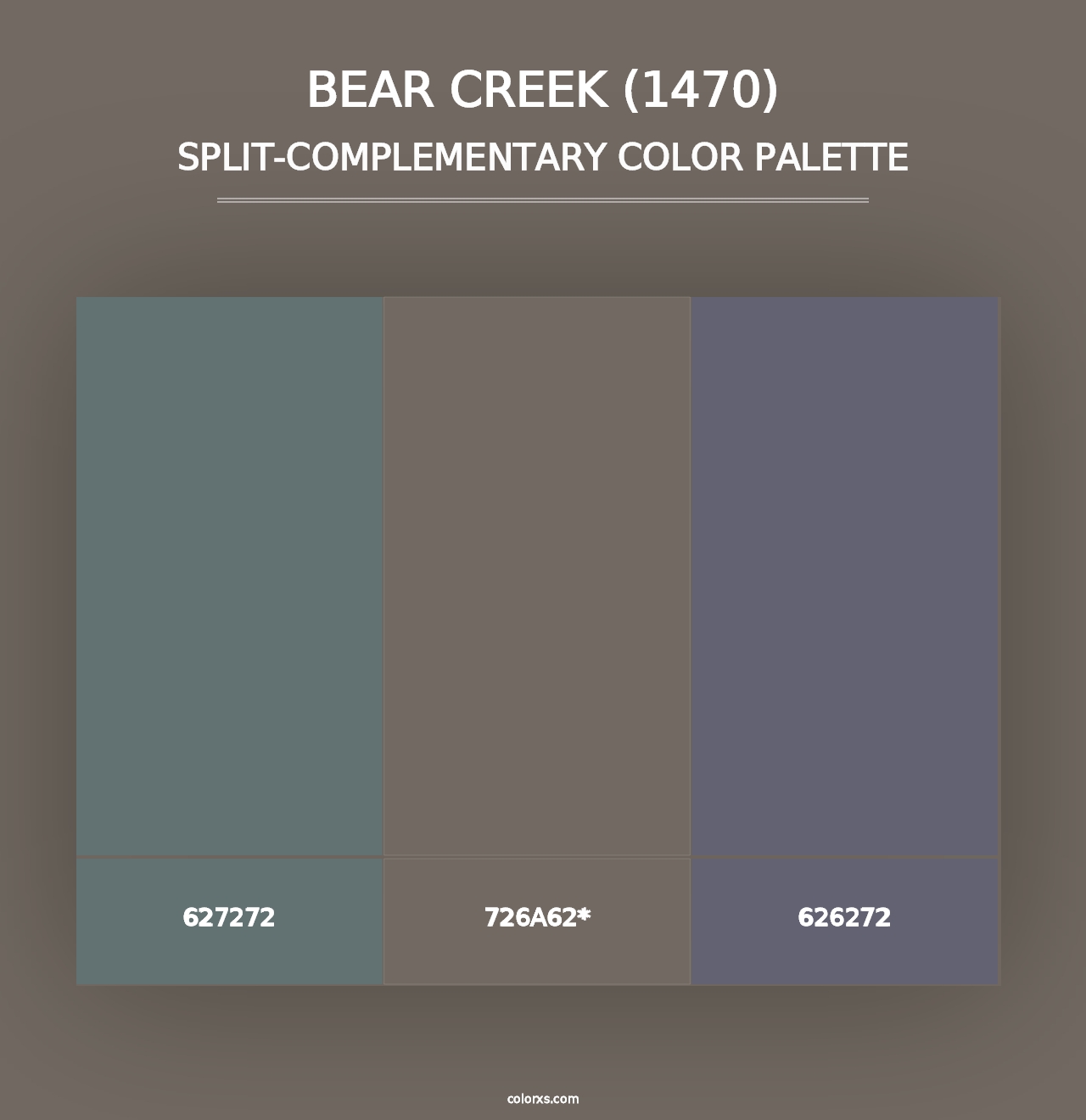 Bear Creek (1470) - Split-Complementary Color Palette