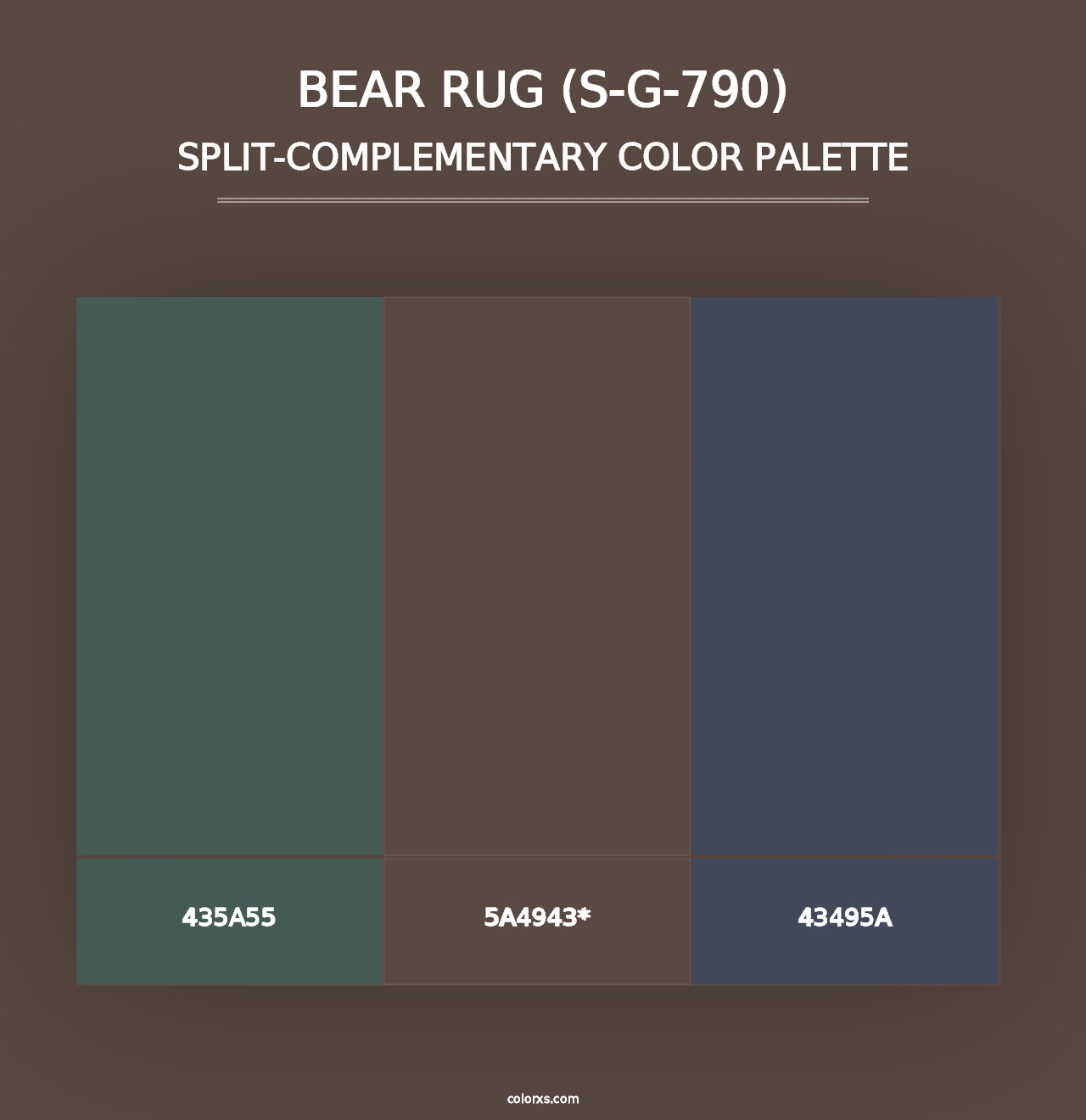 Bear Rug (S-G-790) - Split-Complementary Color Palette