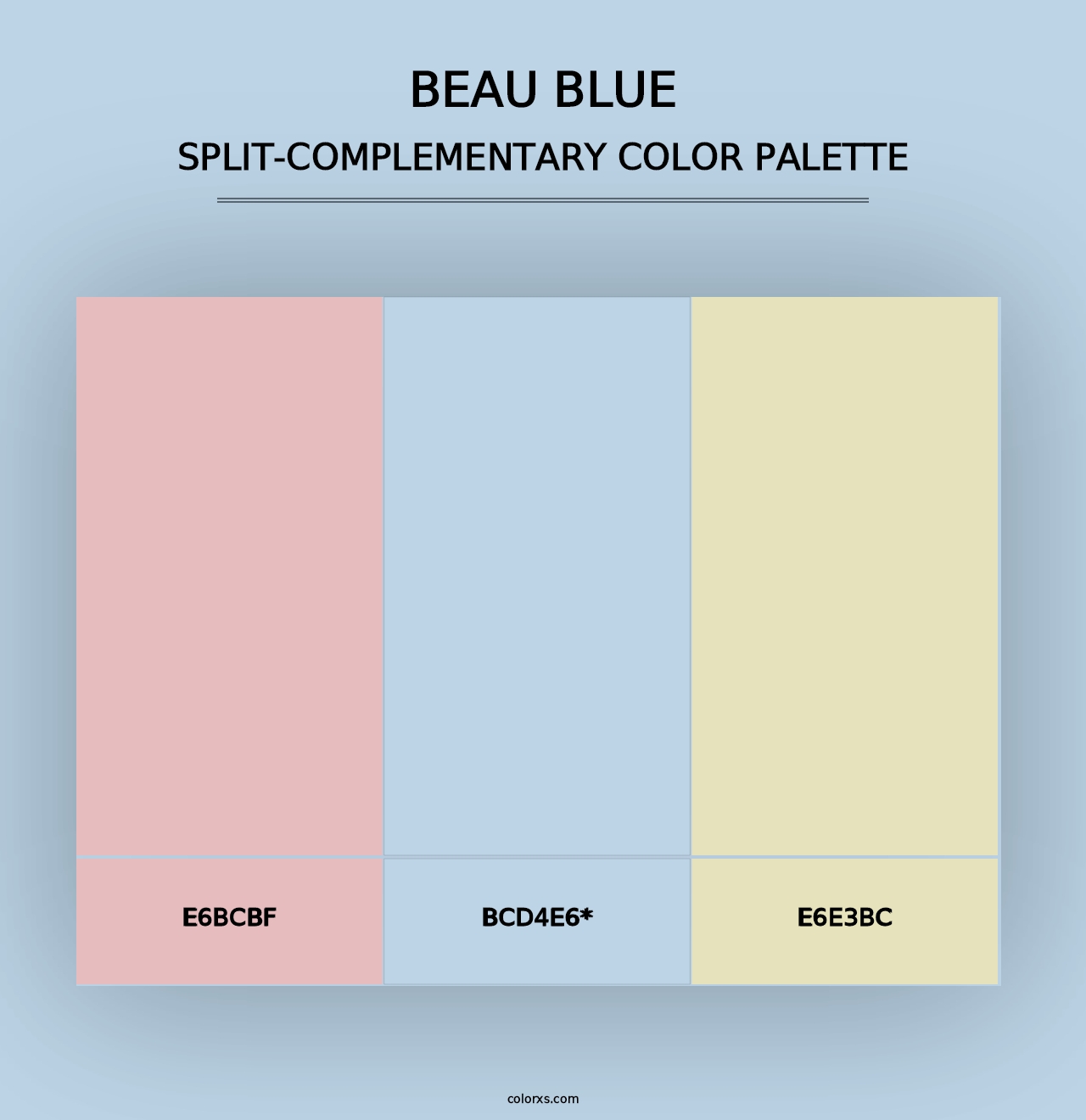 Beau Blue - Split-Complementary Color Palette