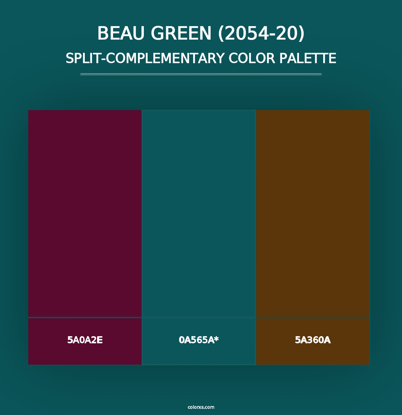 Beau Green (2054-20) - Split-Complementary Color Palette