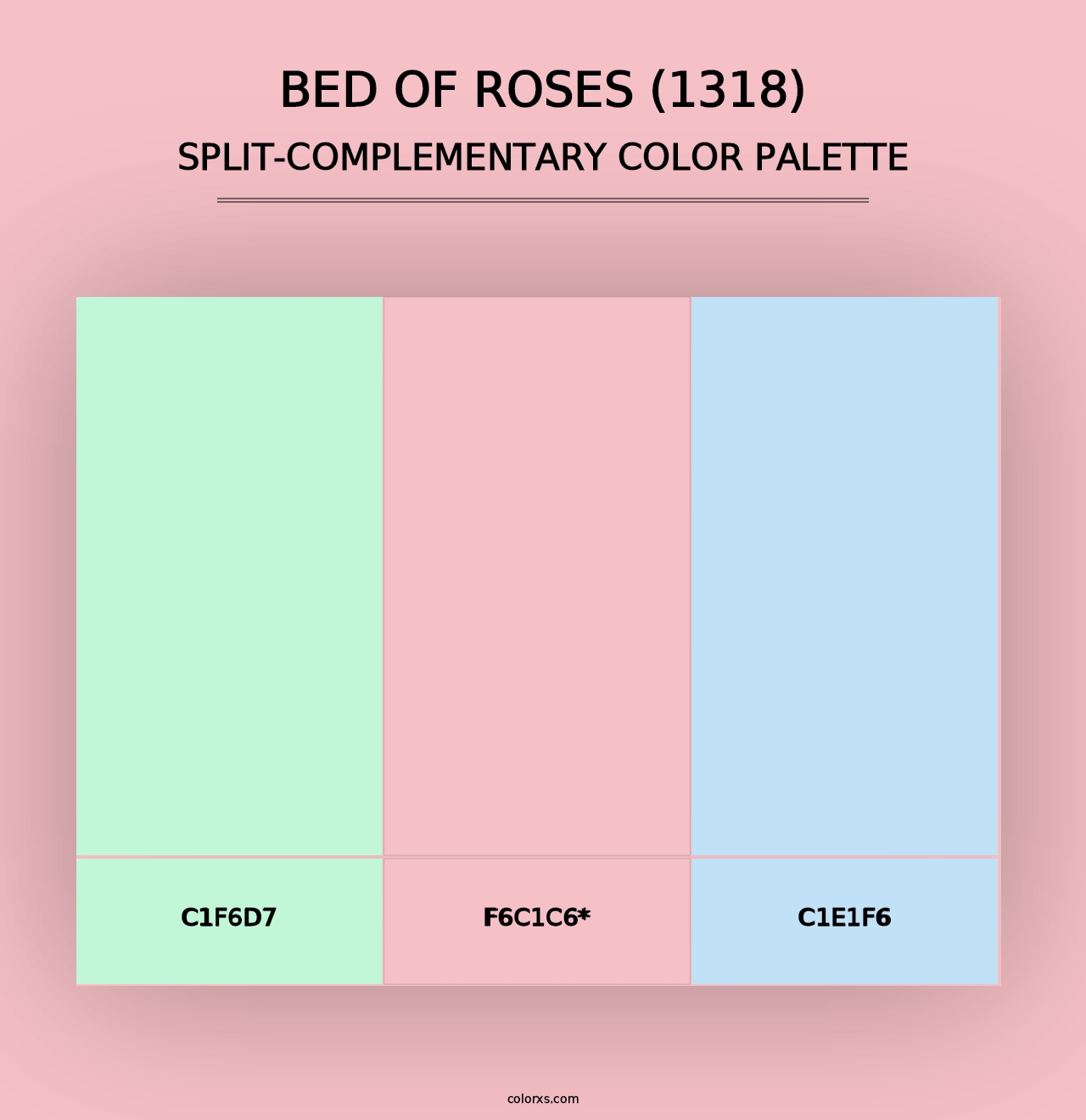 Bed of Roses (1318) - Split-Complementary Color Palette