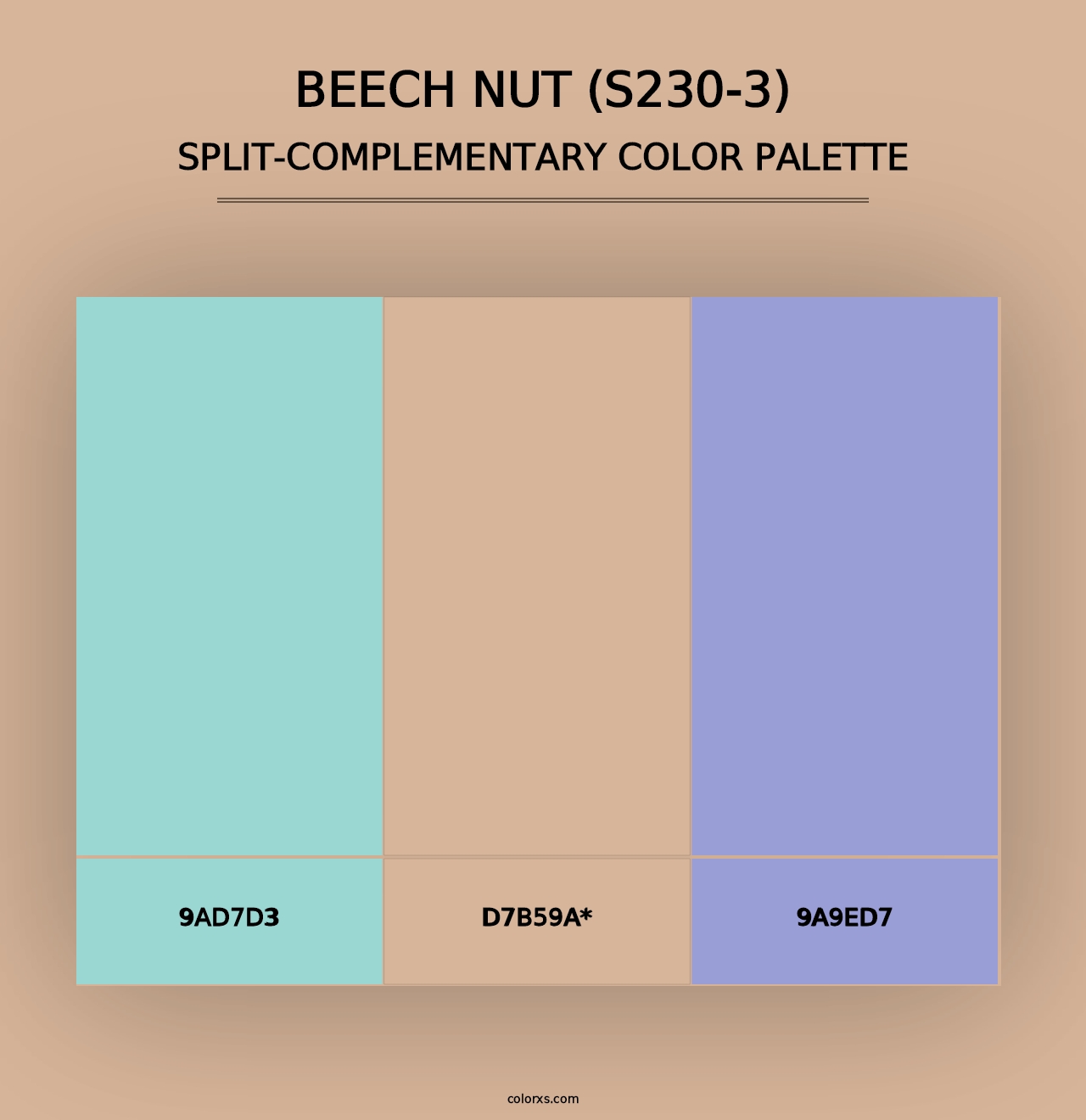 Beech Nut (S230-3) - Split-Complementary Color Palette