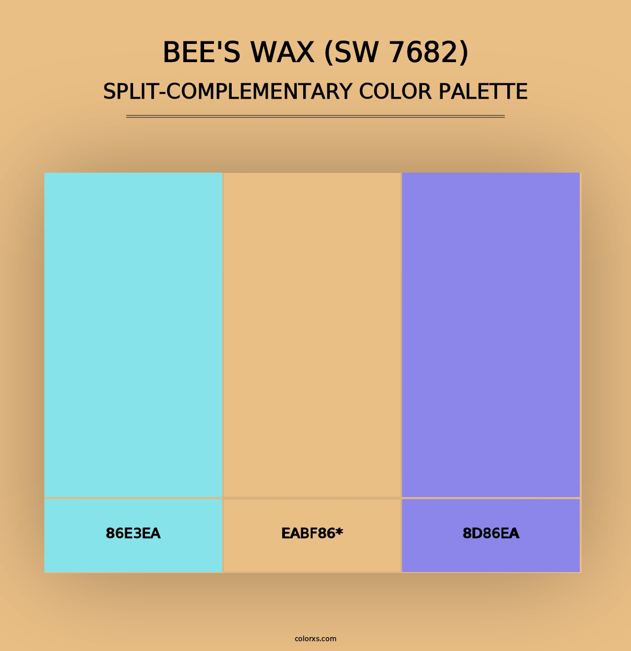 Bee's Wax (SW 7682) - Split-Complementary Color Palette