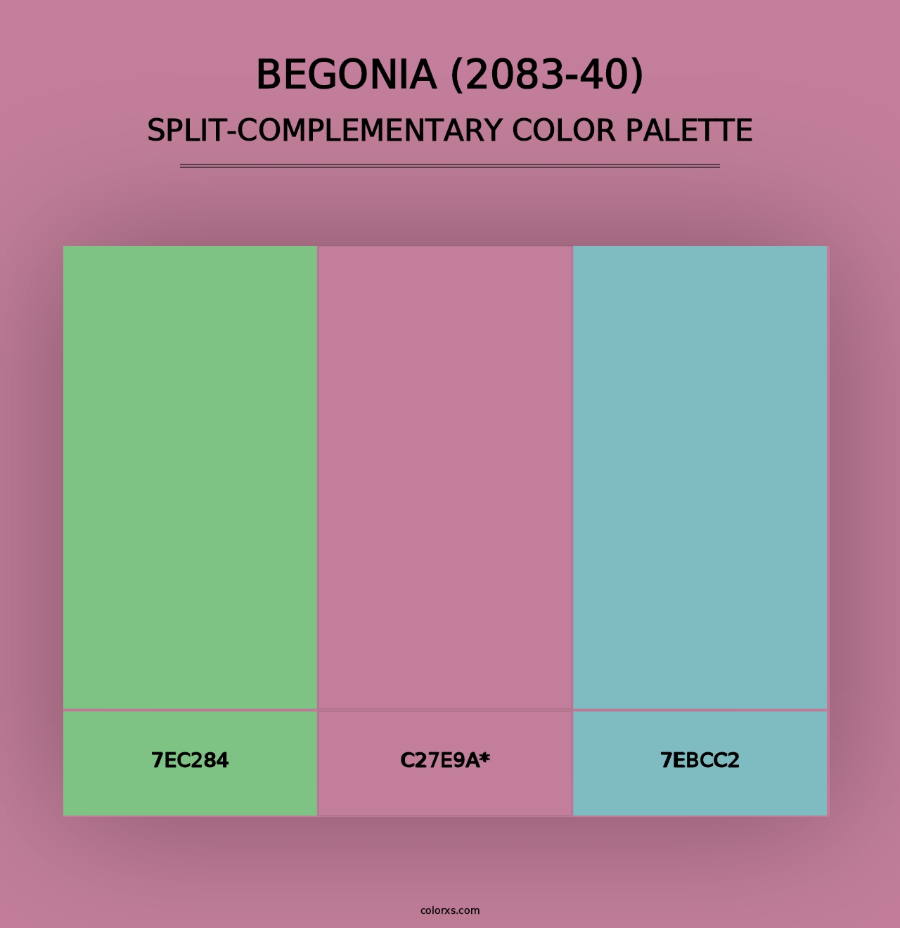 Begonia (2083-40) - Split-Complementary Color Palette