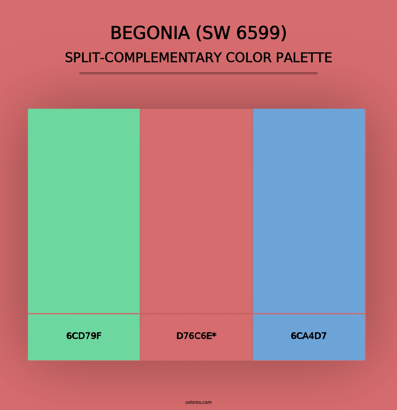 Begonia (SW 6599) - Split-Complementary Color Palette