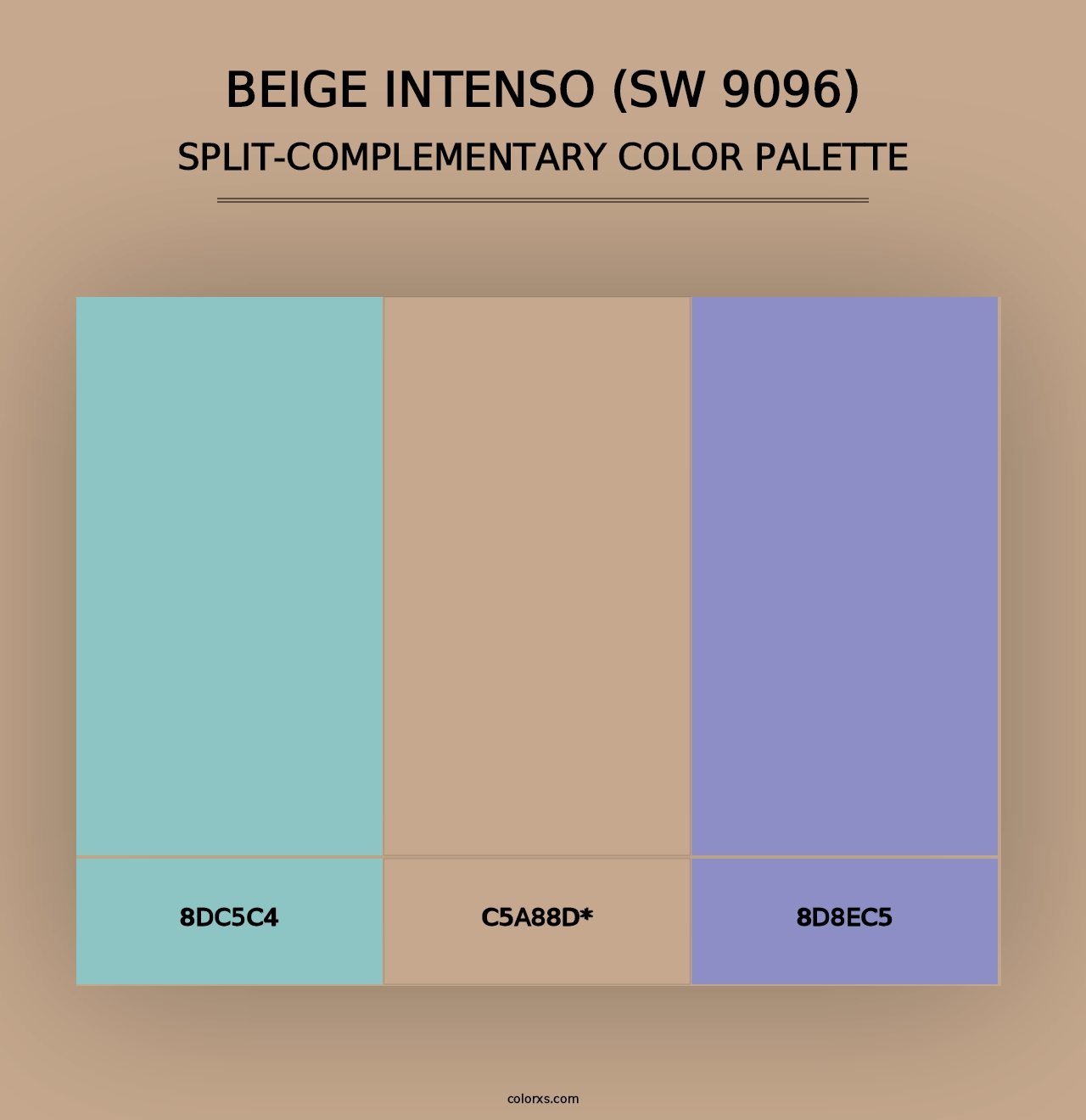 Beige Intenso (SW 9096) - Split-Complementary Color Palette