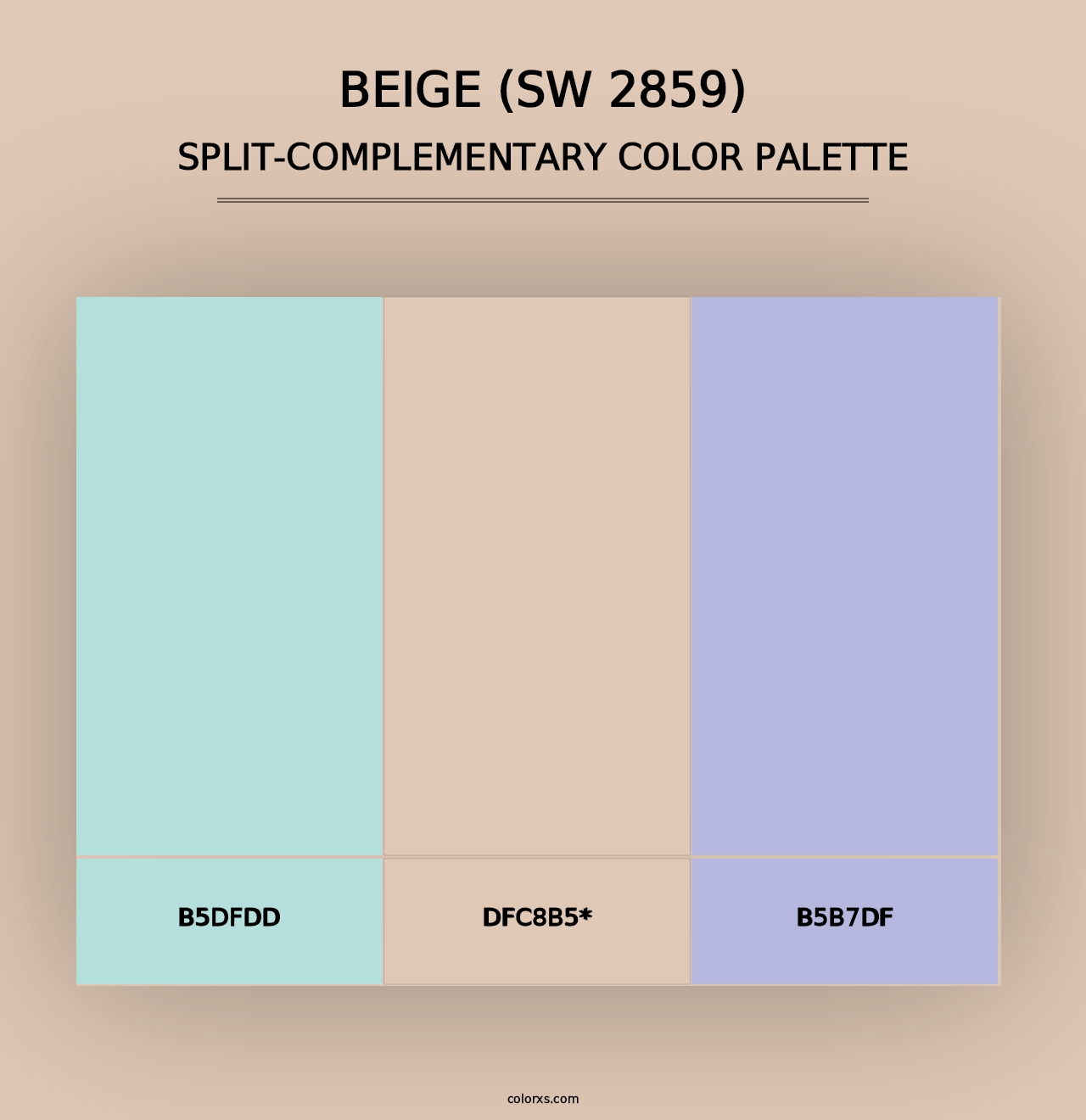 Beige (SW 2859) - Split-Complementary Color Palette