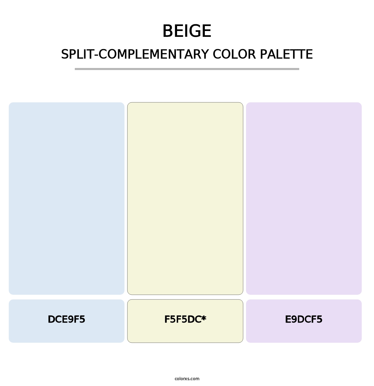 Beige - Split-Complementary Color Palette