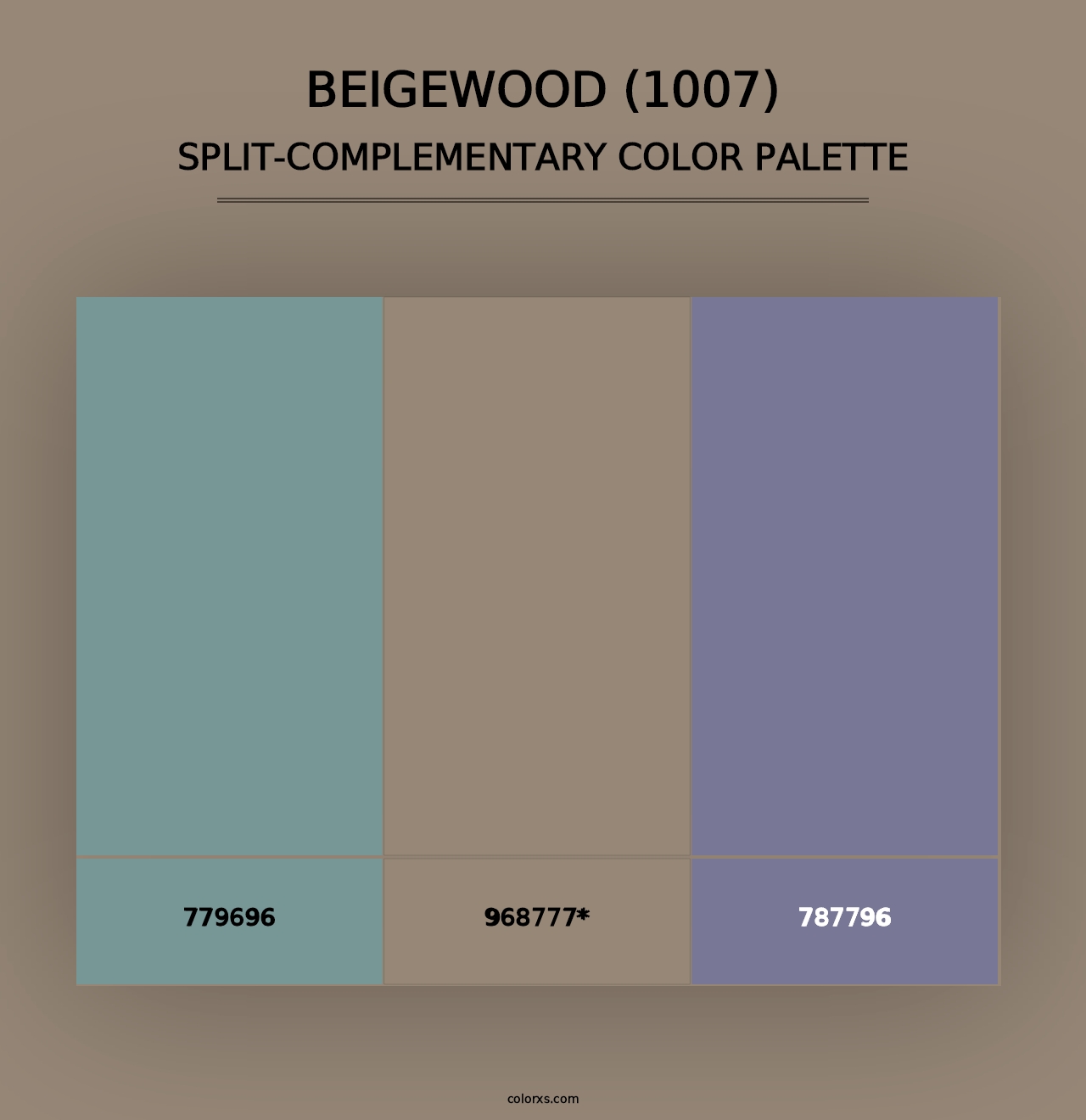 Beigewood (1007) - Split-Complementary Color Palette