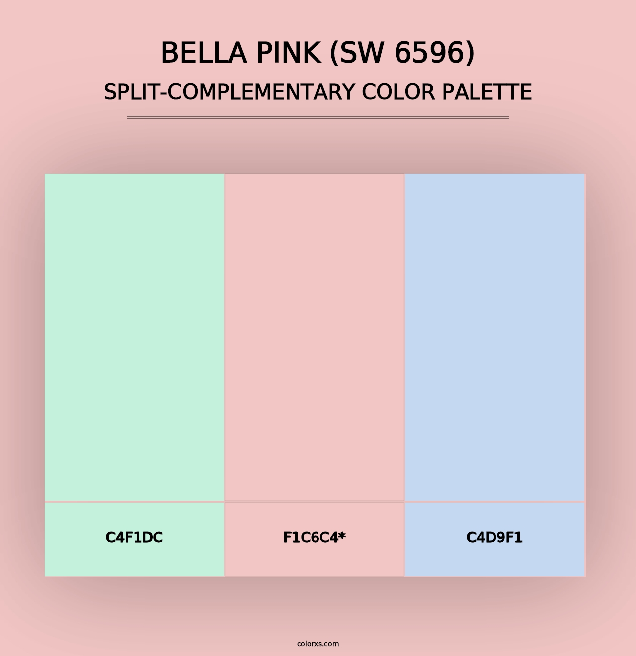 Bella Pink (SW 6596) - Split-Complementary Color Palette