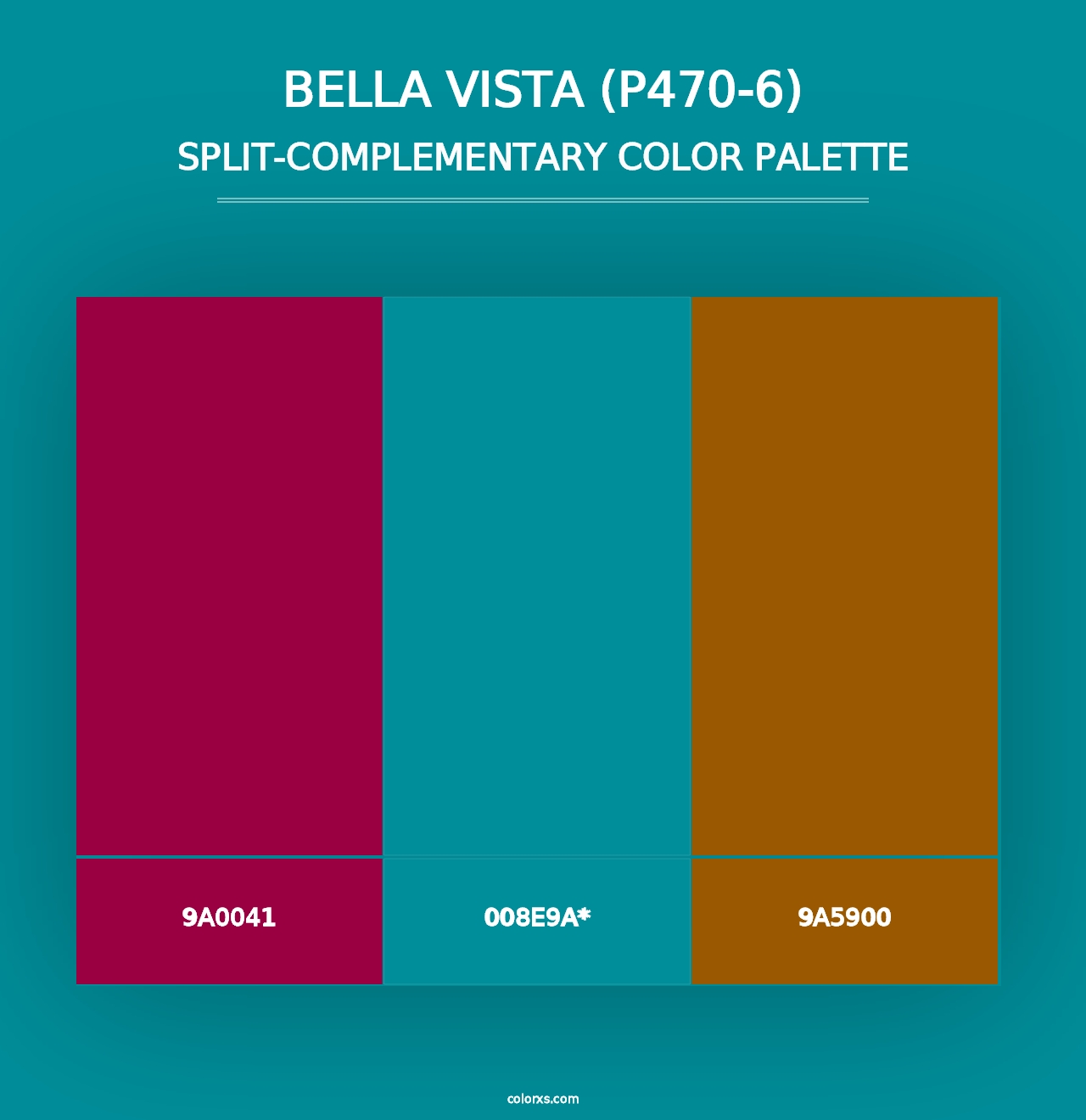 Bella Vista (P470-6) - Split-Complementary Color Palette