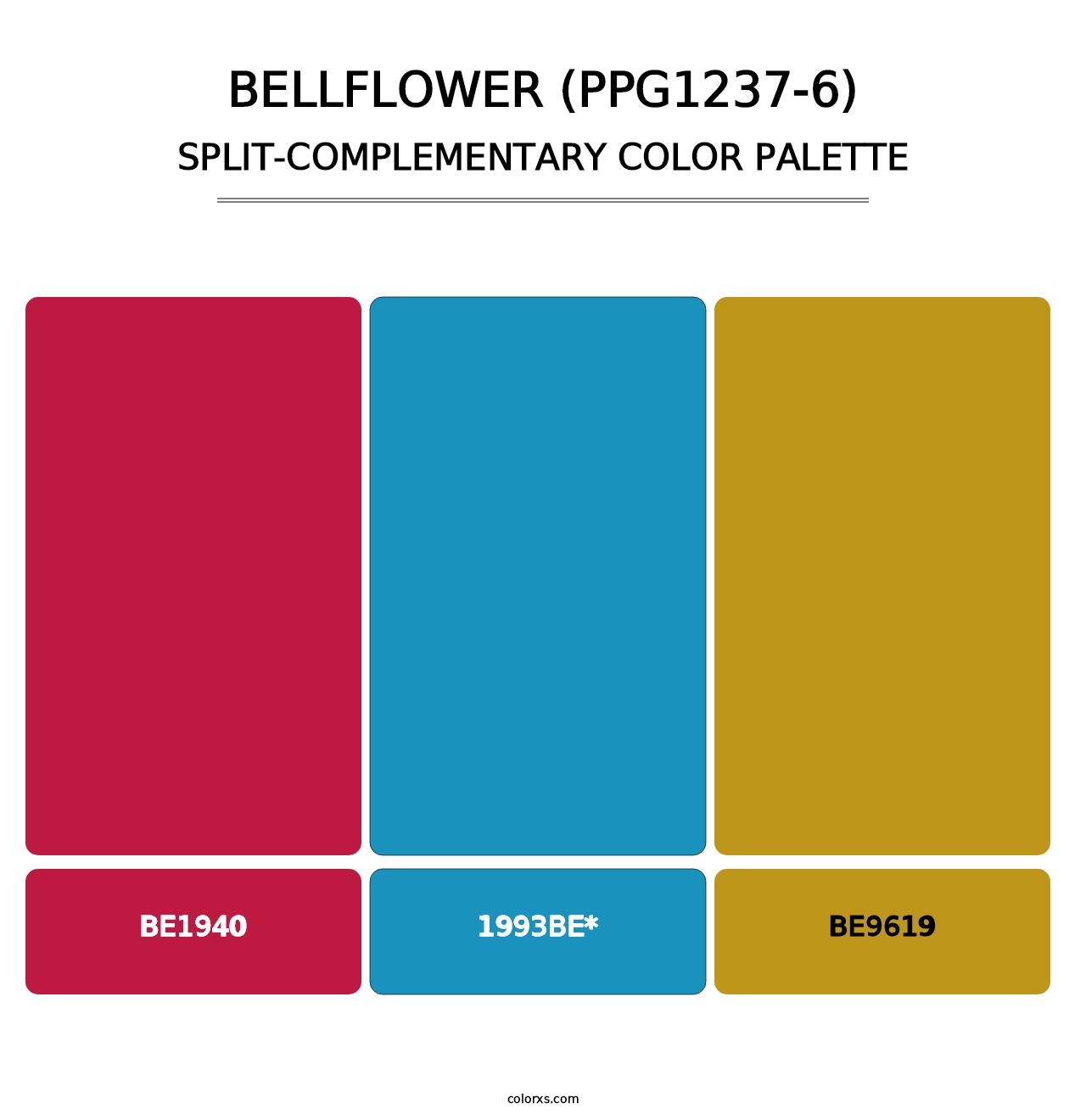 Bellflower (PPG1237-6) - Split-Complementary Color Palette