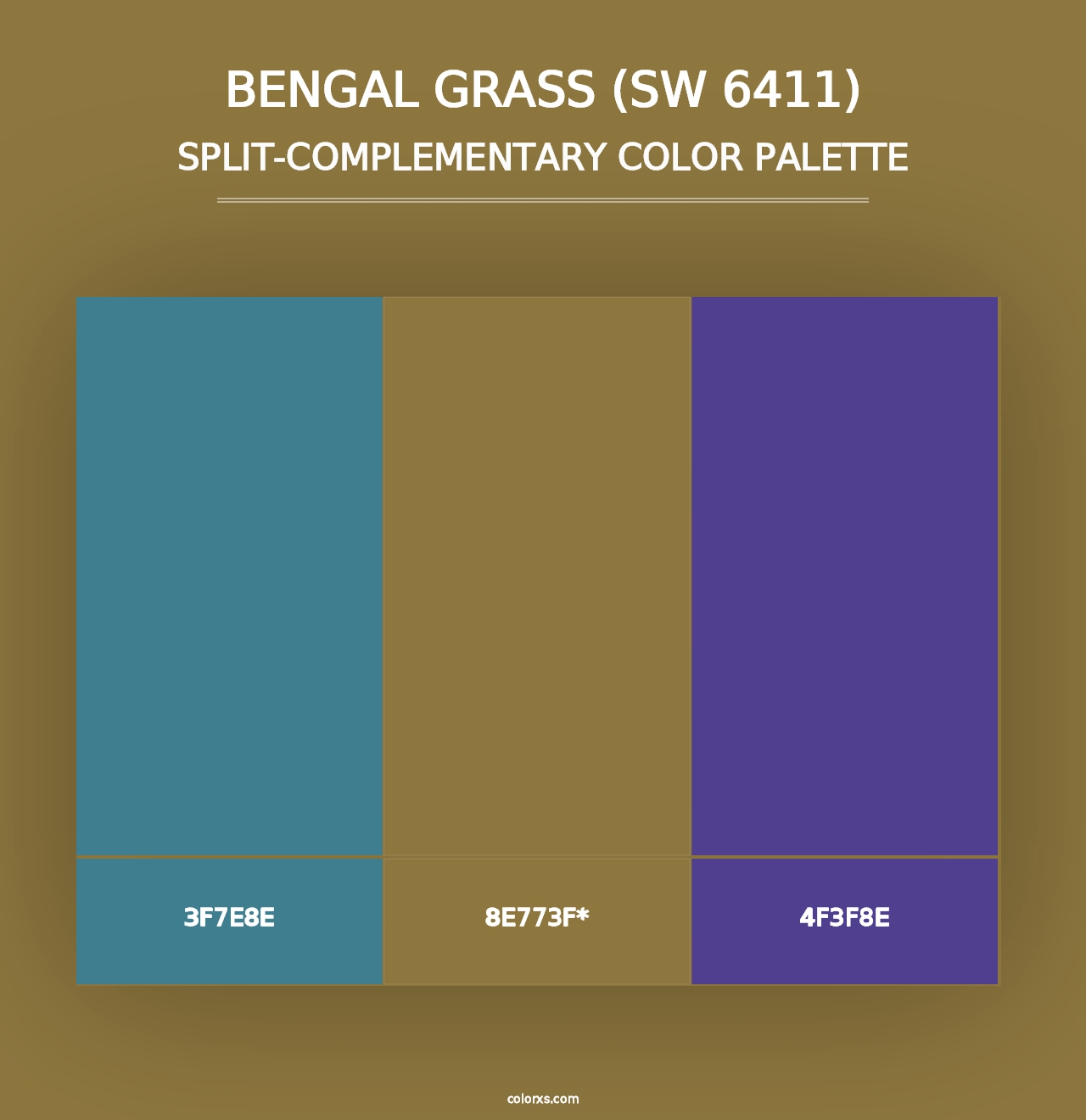 Bengal Grass (SW 6411) - Split-Complementary Color Palette