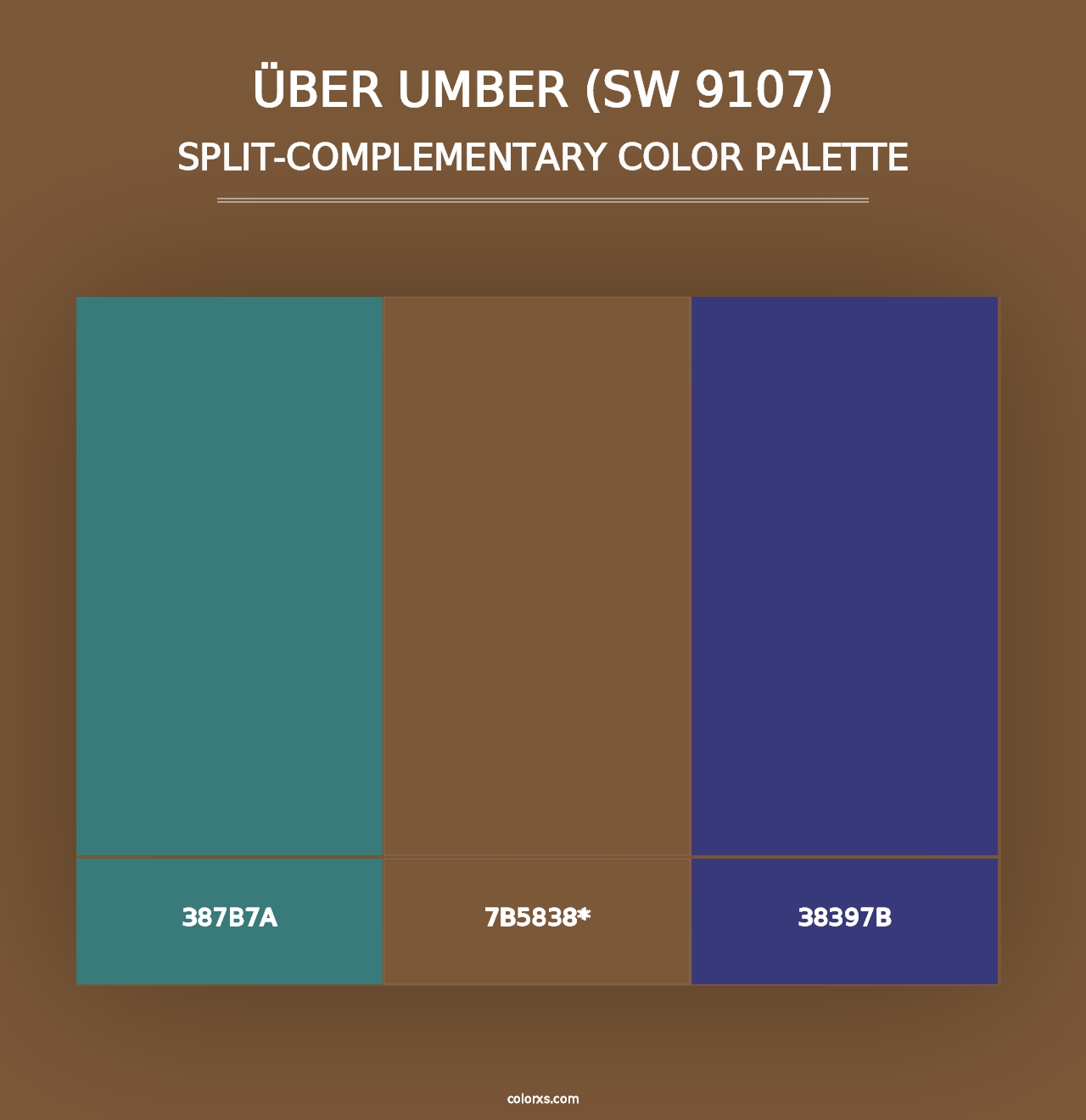 Über Umber (SW 9107) - Split-Complementary Color Palette