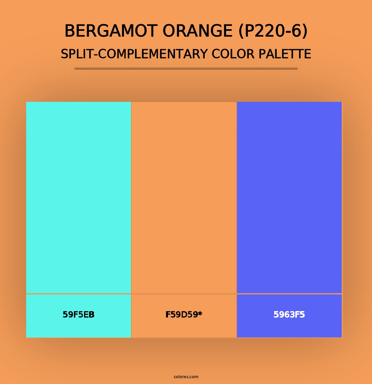 Bergamot Orange (P220-6) - Split-Complementary Color Palette