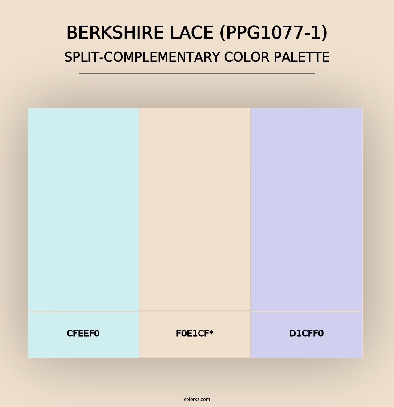 Berkshire Lace (PPG1077-1) - Split-Complementary Color Palette