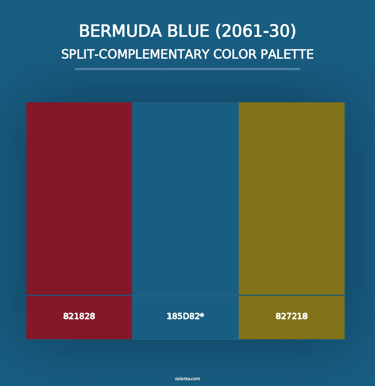 Bermuda Blue (2061-30) - Split-Complementary Color Palette