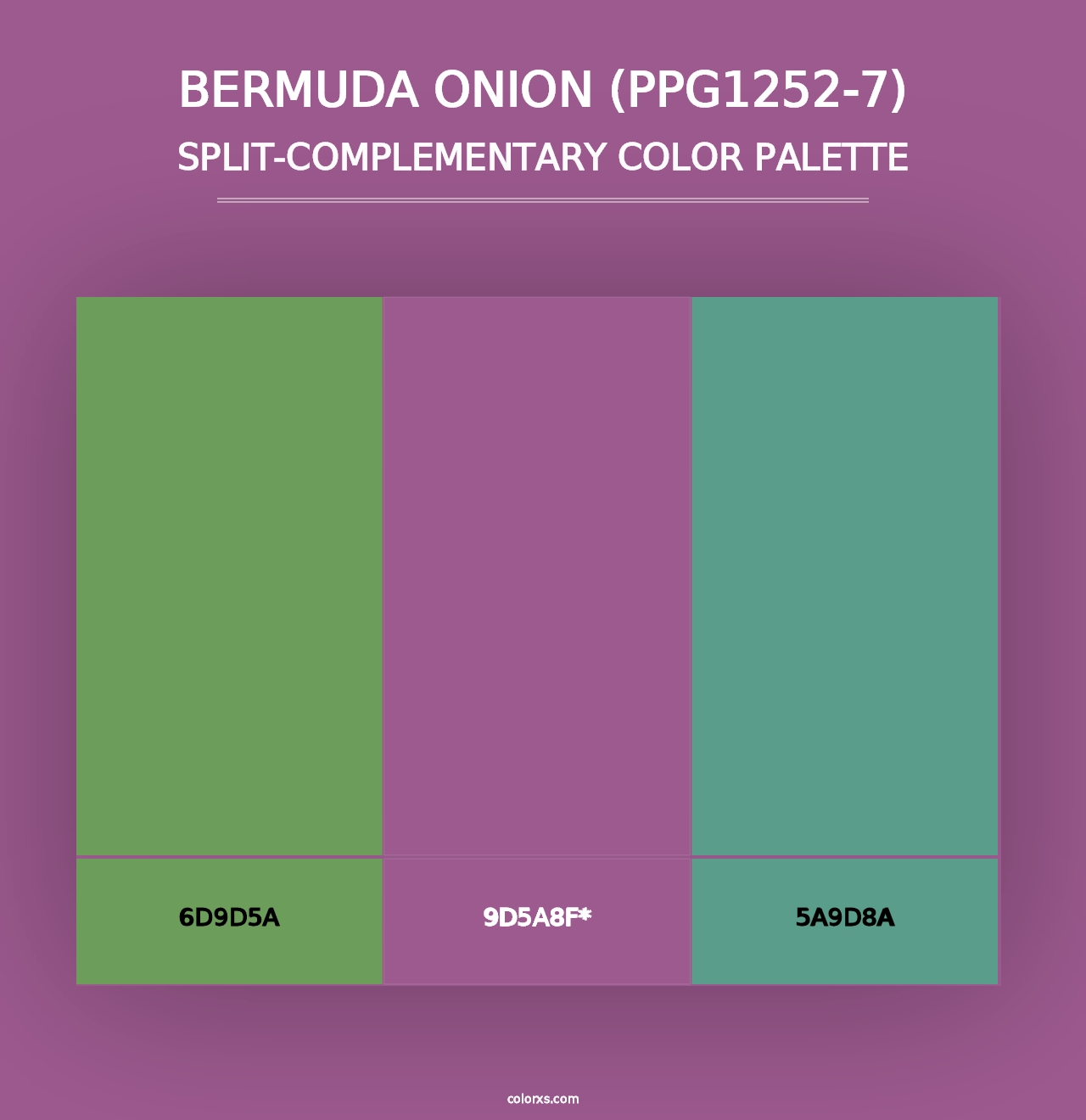 Bermuda Onion (PPG1252-7) - Split-Complementary Color Palette