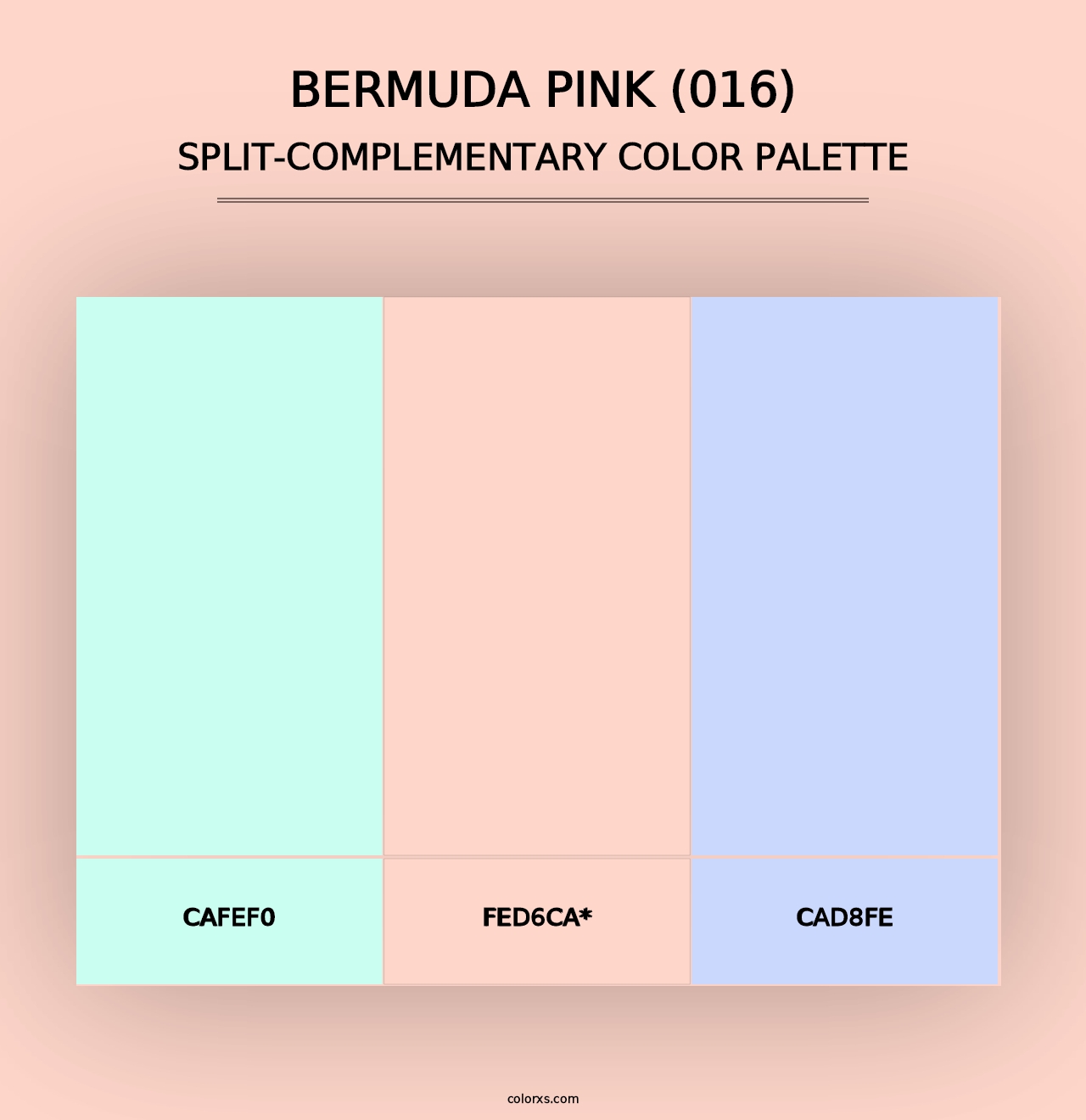 Bermuda Pink (016) - Split-Complementary Color Palette