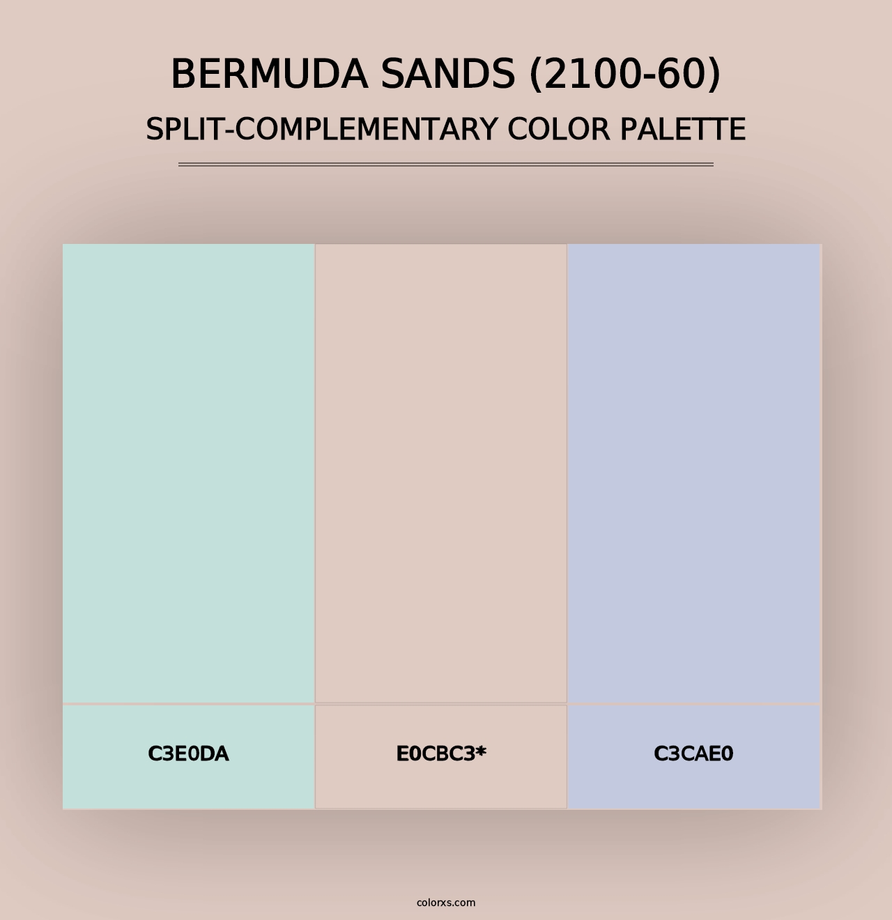 Bermuda Sands (2100-60) - Split-Complementary Color Palette