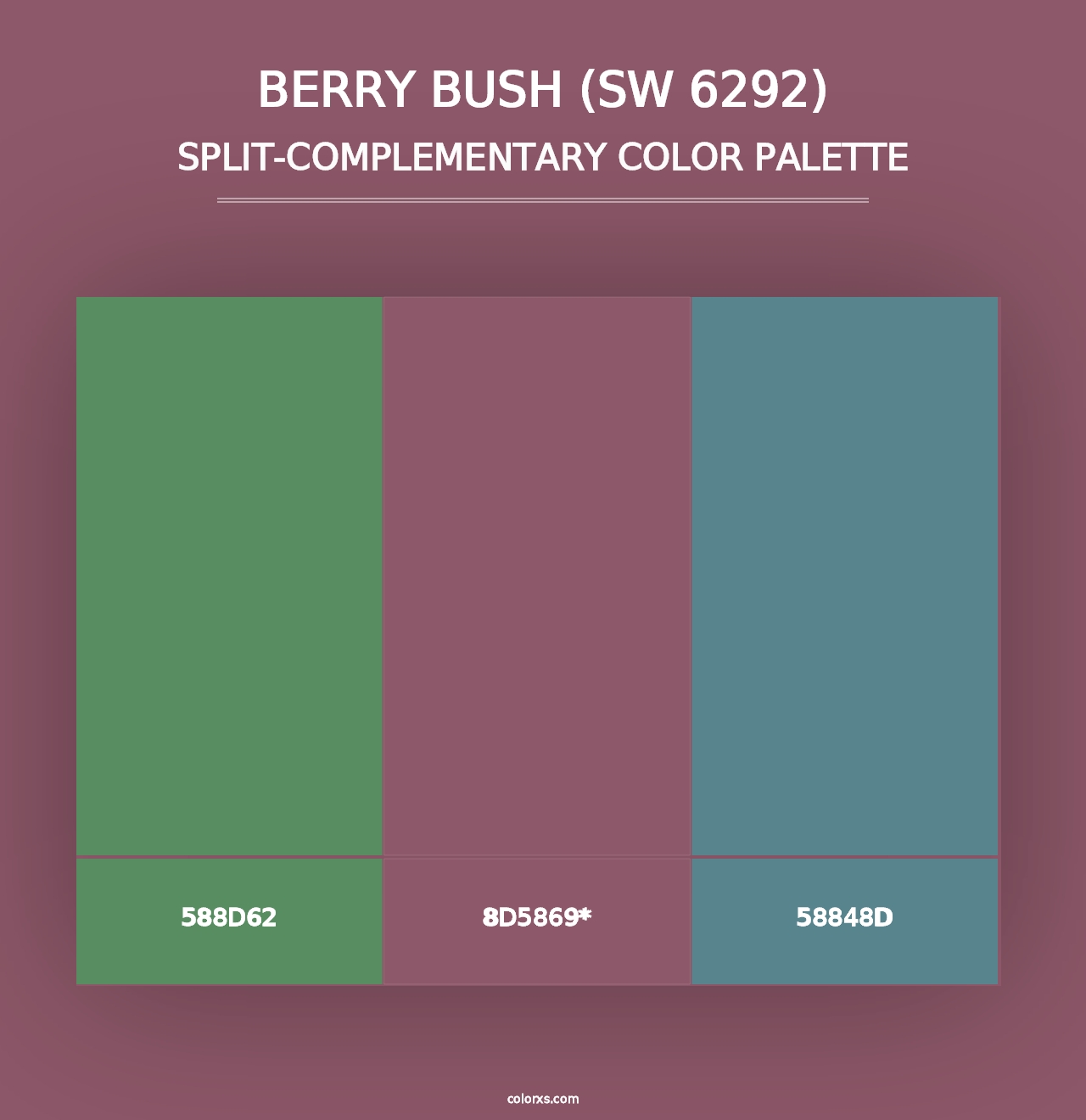 Berry Bush (SW 6292) - Split-Complementary Color Palette