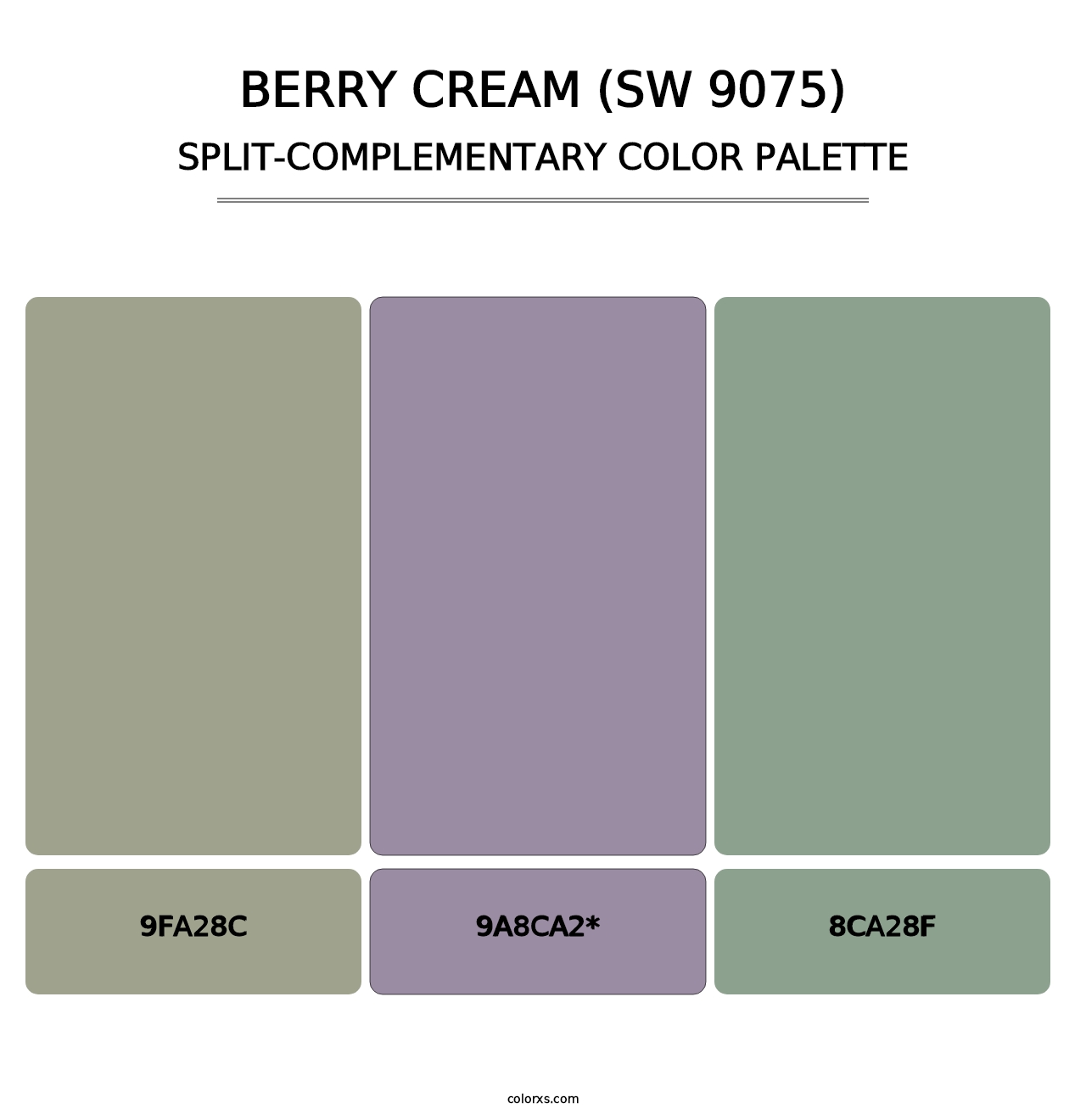 Berry Cream (SW 9075) - Split-Complementary Color Palette