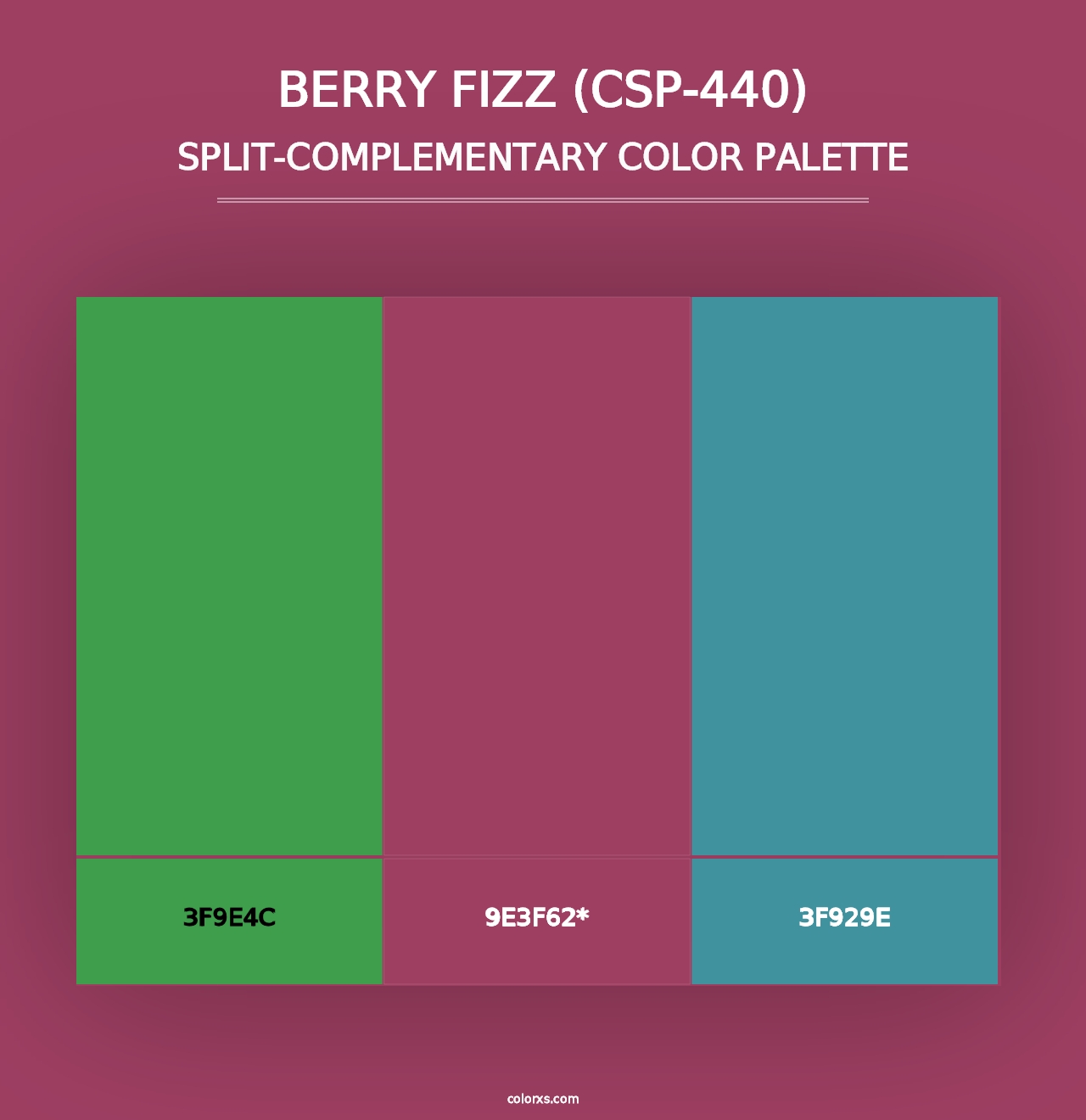 Berry Fizz (CSP-440) - Split-Complementary Color Palette