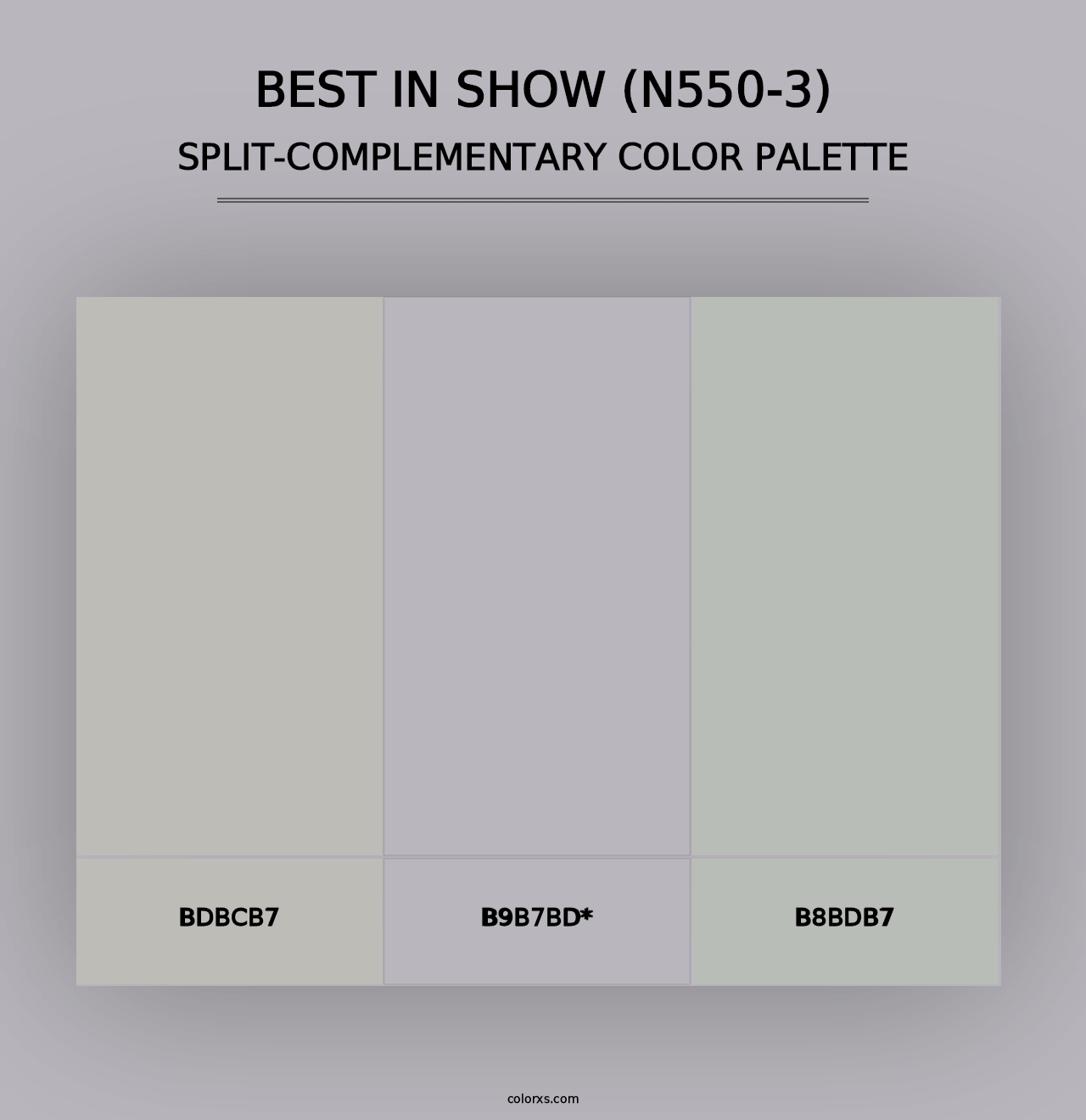 Best In Show (N550-3) - Split-Complementary Color Palette