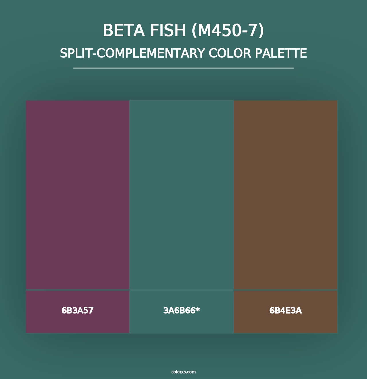 Beta Fish (M450-7) - Split-Complementary Color Palette