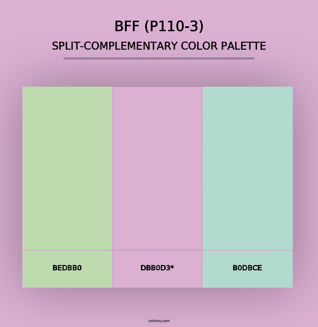 Bff (P110-3) - Split-Complementary Color Palette