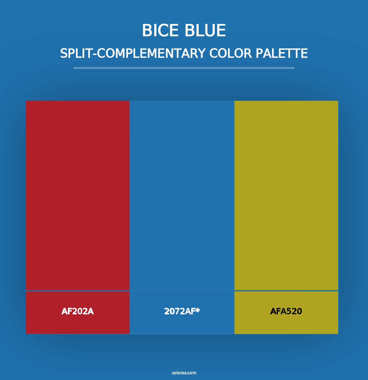 Bice Blue - Split-Complementary Color Palette