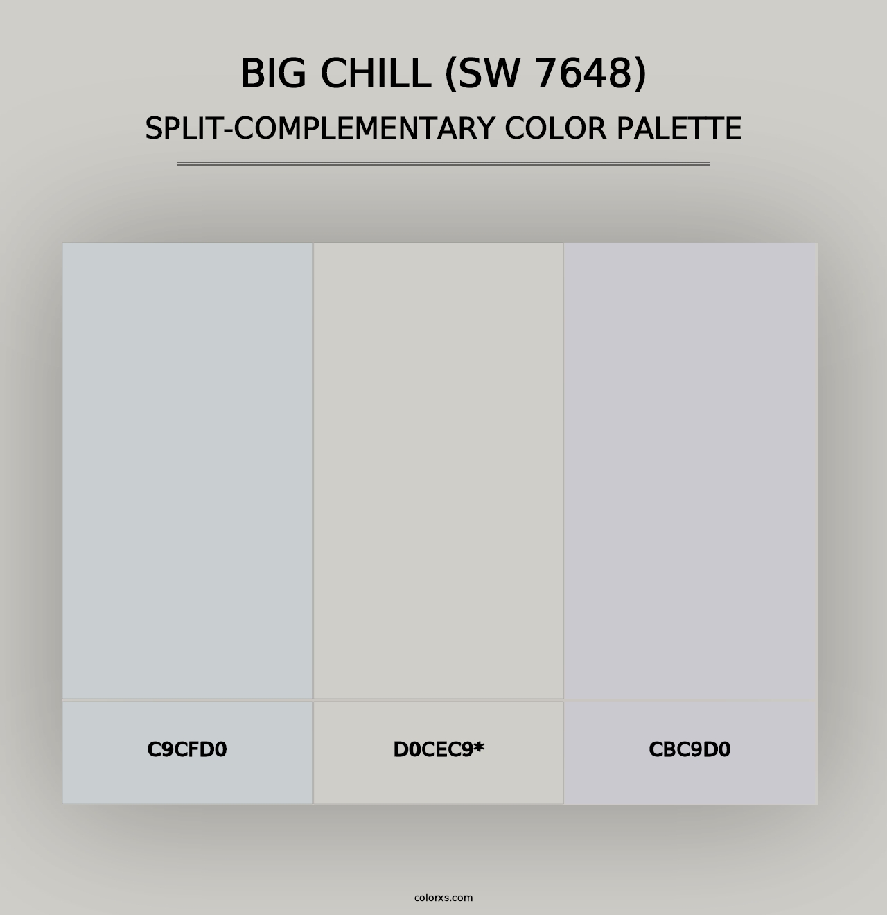 Big Chill (SW 7648) - Split-Complementary Color Palette