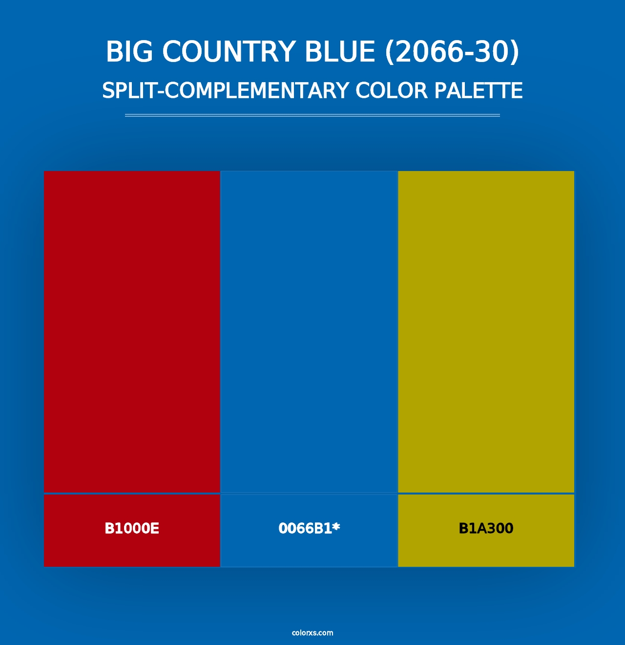 Big Country Blue (2066-30) - Split-Complementary Color Palette