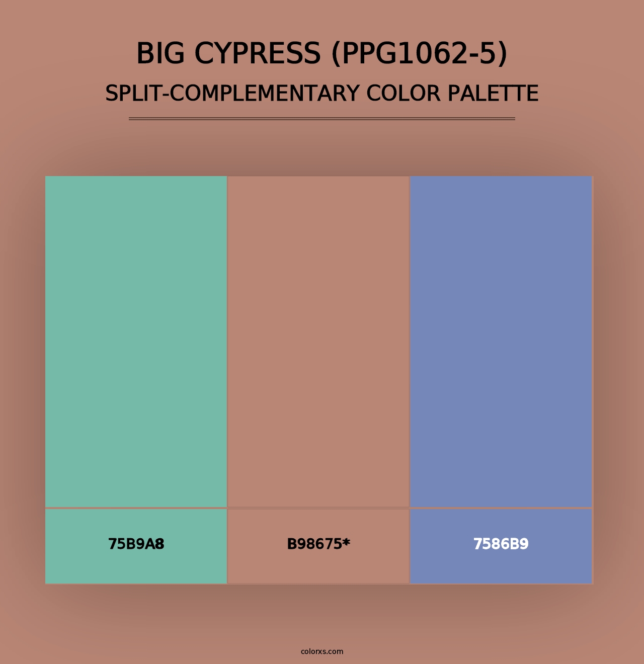 Big Cypress (PPG1062-5) - Split-Complementary Color Palette