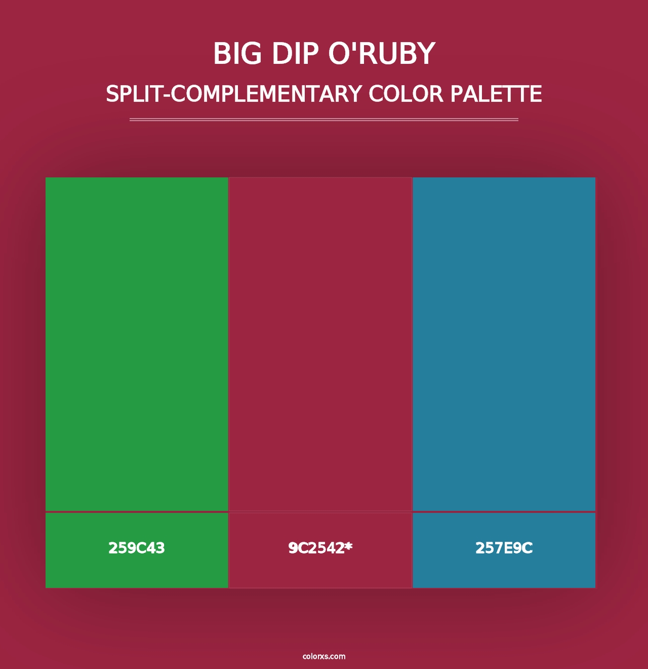 Big Dip O'Ruby - Split-Complementary Color Palette