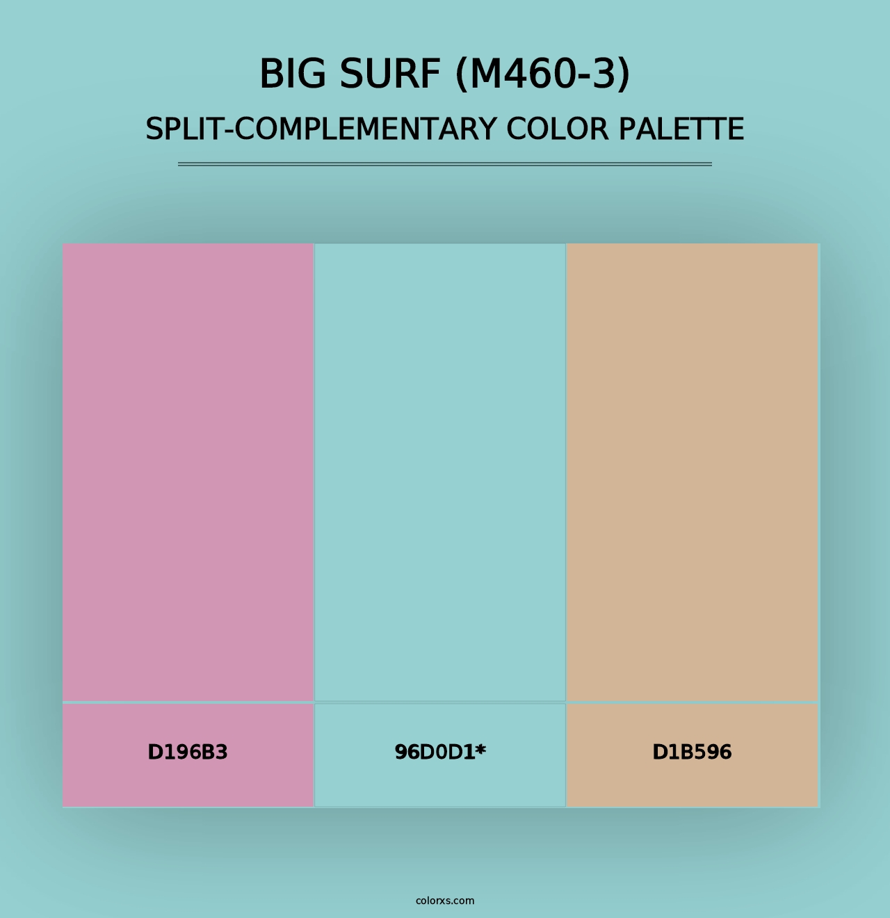 Big Surf (M460-3) - Split-Complementary Color Palette