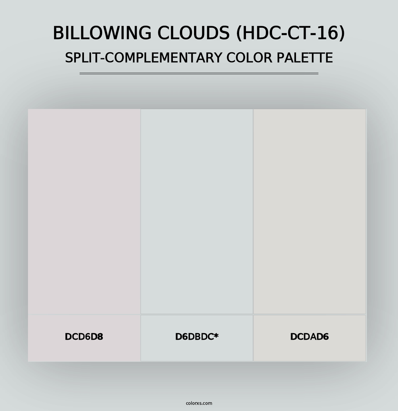 Billowing Clouds (HDC-CT-16) - Split-Complementary Color Palette