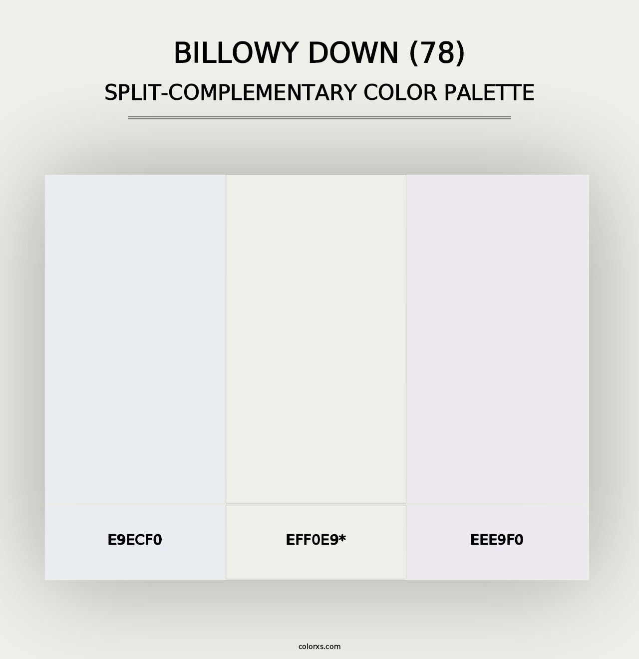 Billowy Down (78) - Split-Complementary Color Palette