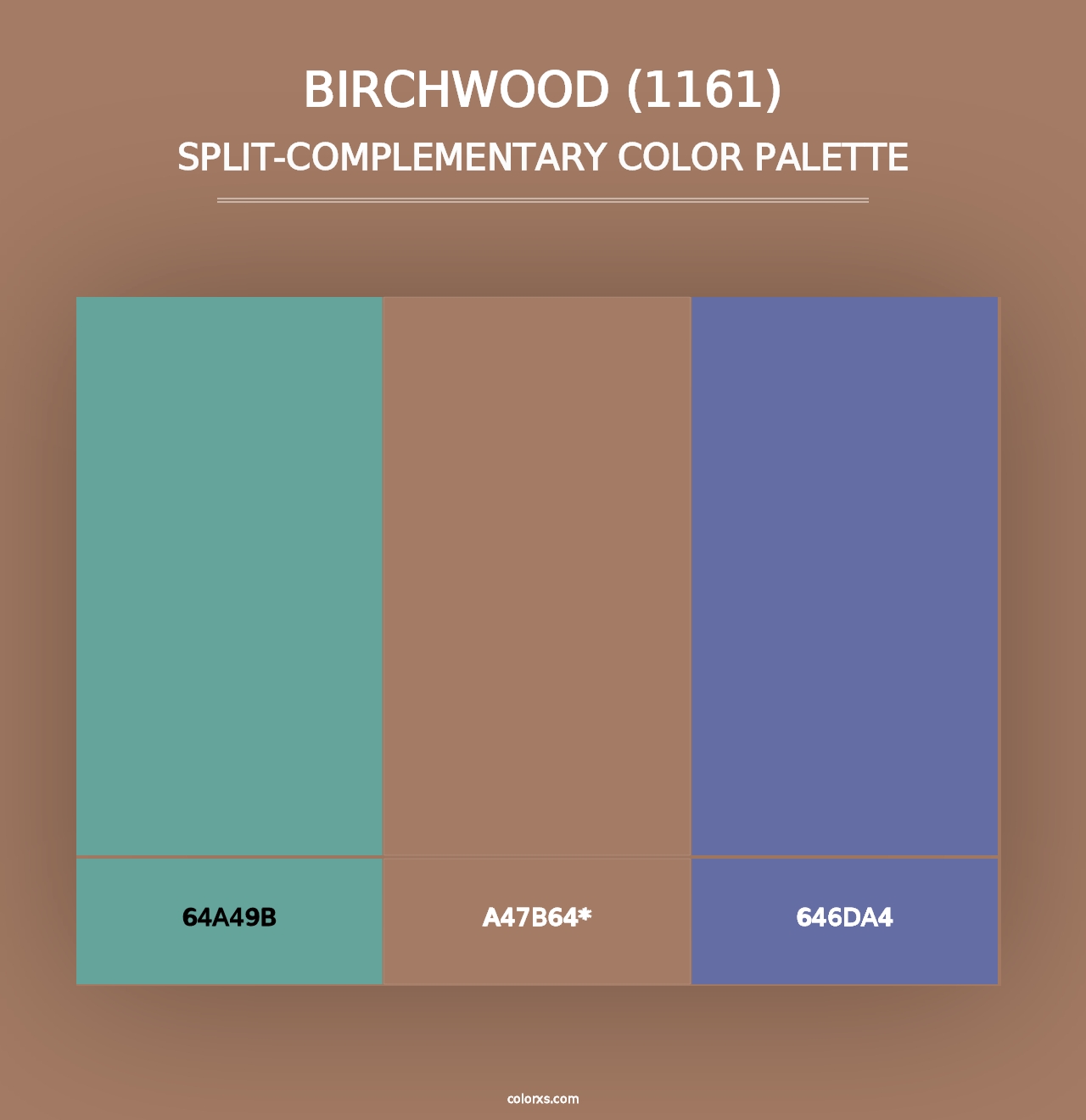 Birchwood (1161) - Split-Complementary Color Palette