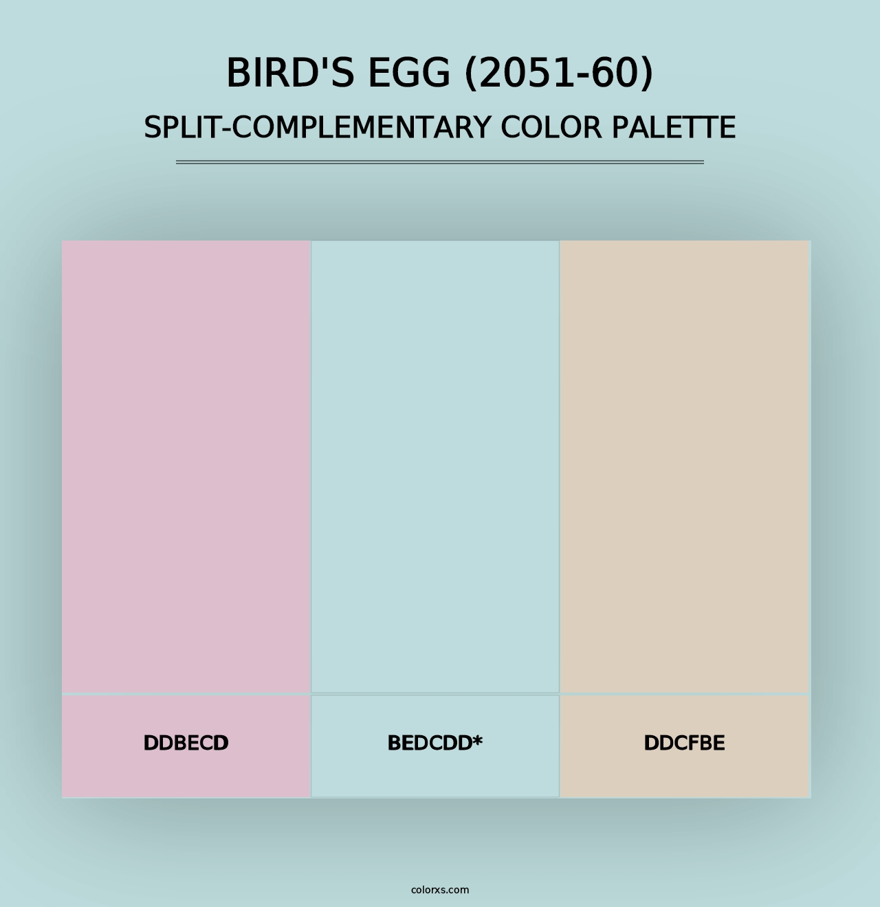 Bird's Egg (2051-60) - Split-Complementary Color Palette