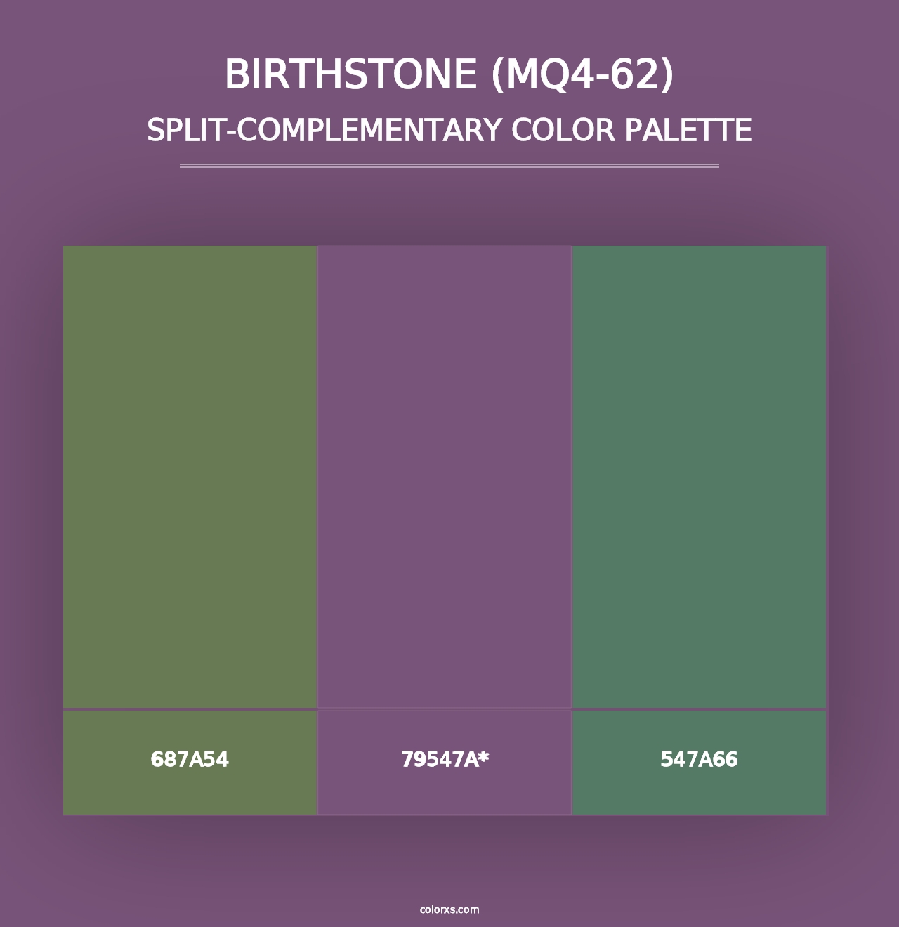 Birthstone (MQ4-62) - Split-Complementary Color Palette