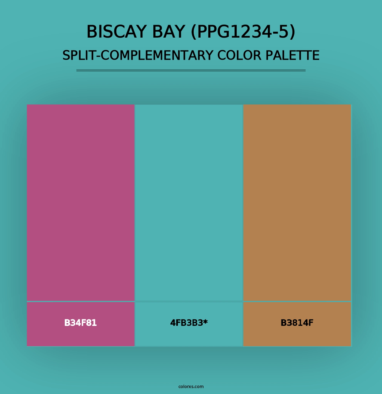 Biscay Bay (PPG1234-5) - Split-Complementary Color Palette