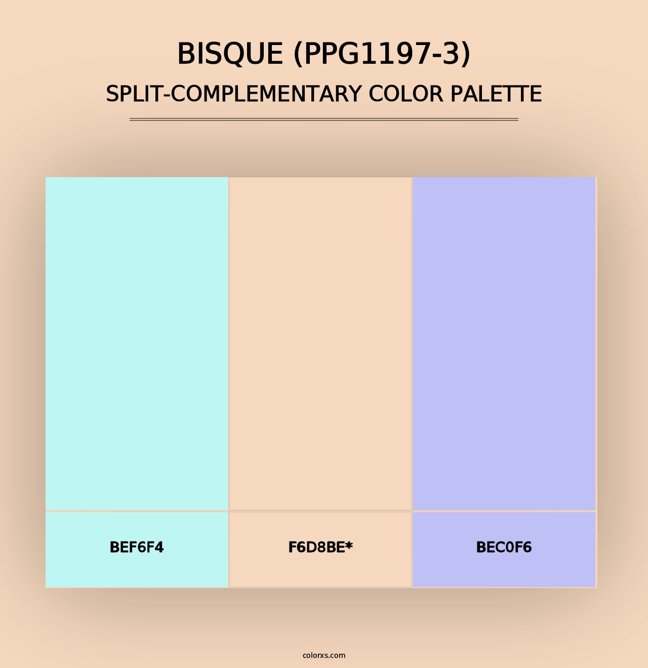 Bisque (PPG1197-3) - Split-Complementary Color Palette