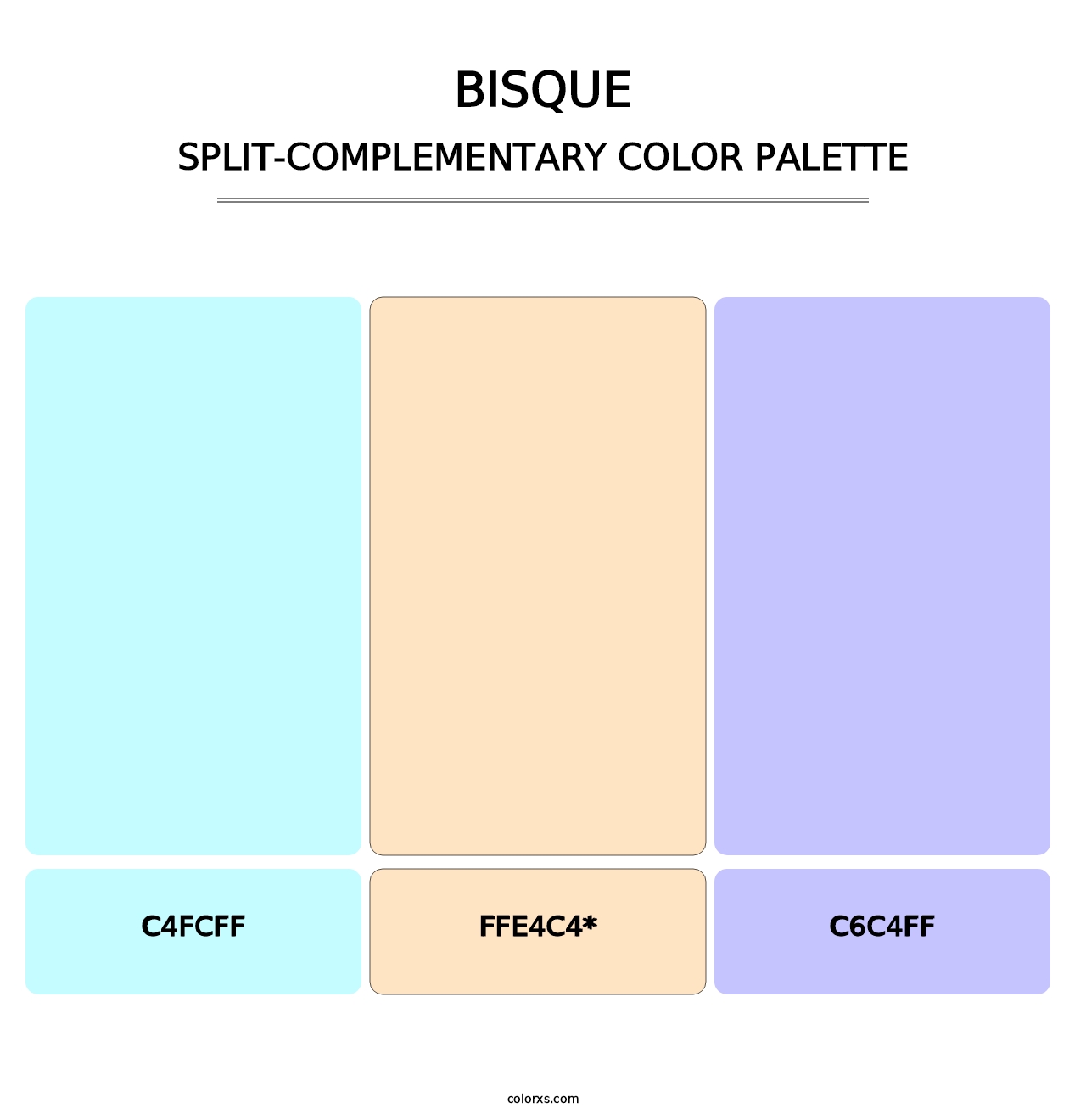 Bisque - Split-Complementary Color Palette