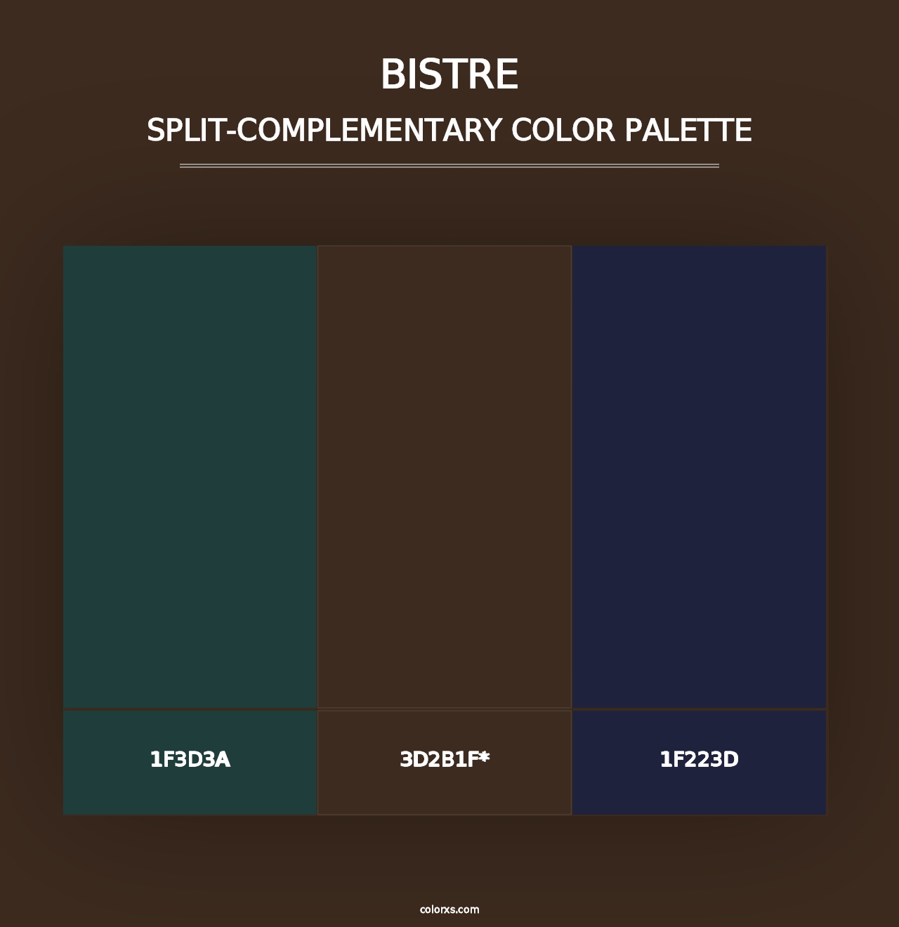 Bistre - Split-Complementary Color Palette