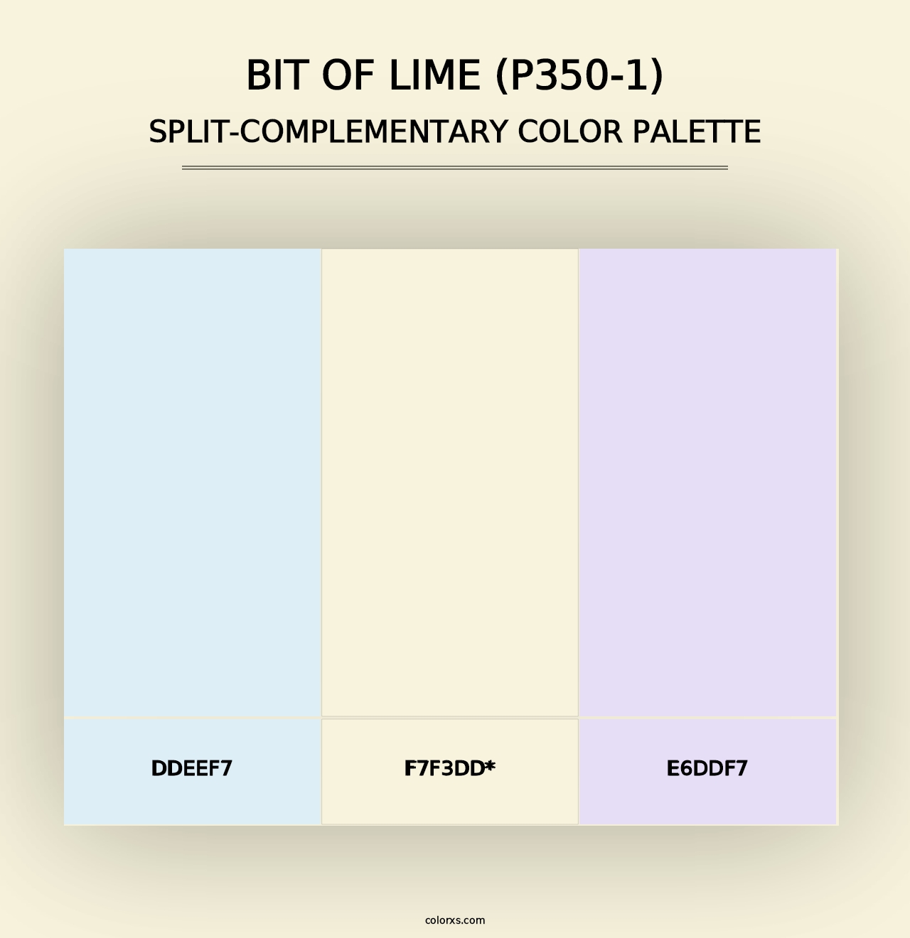 Bit Of Lime (P350-1) - Split-Complementary Color Palette